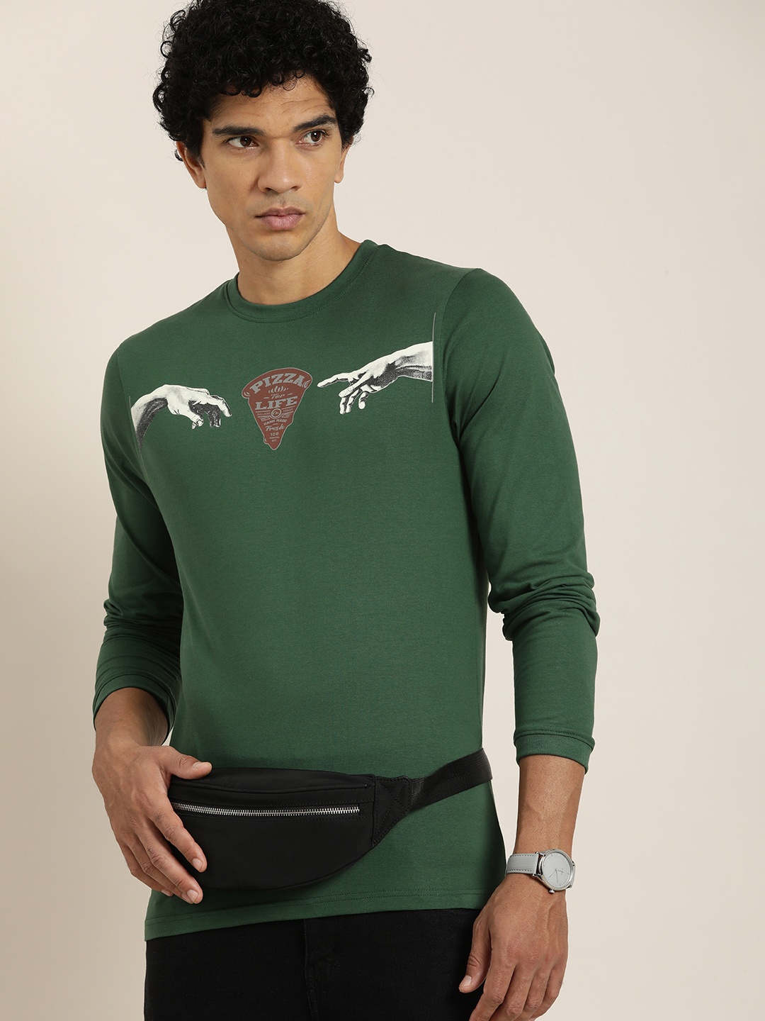 

DILLINGER Pure Cotton Printed T-shirt, Green