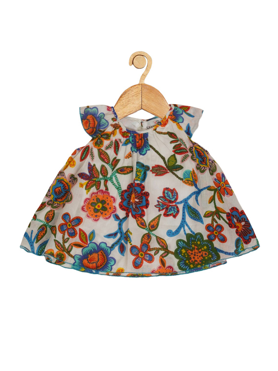 

Creative Kids Infant Girls Floral Print Layered Fit & Flare Dress, Grey