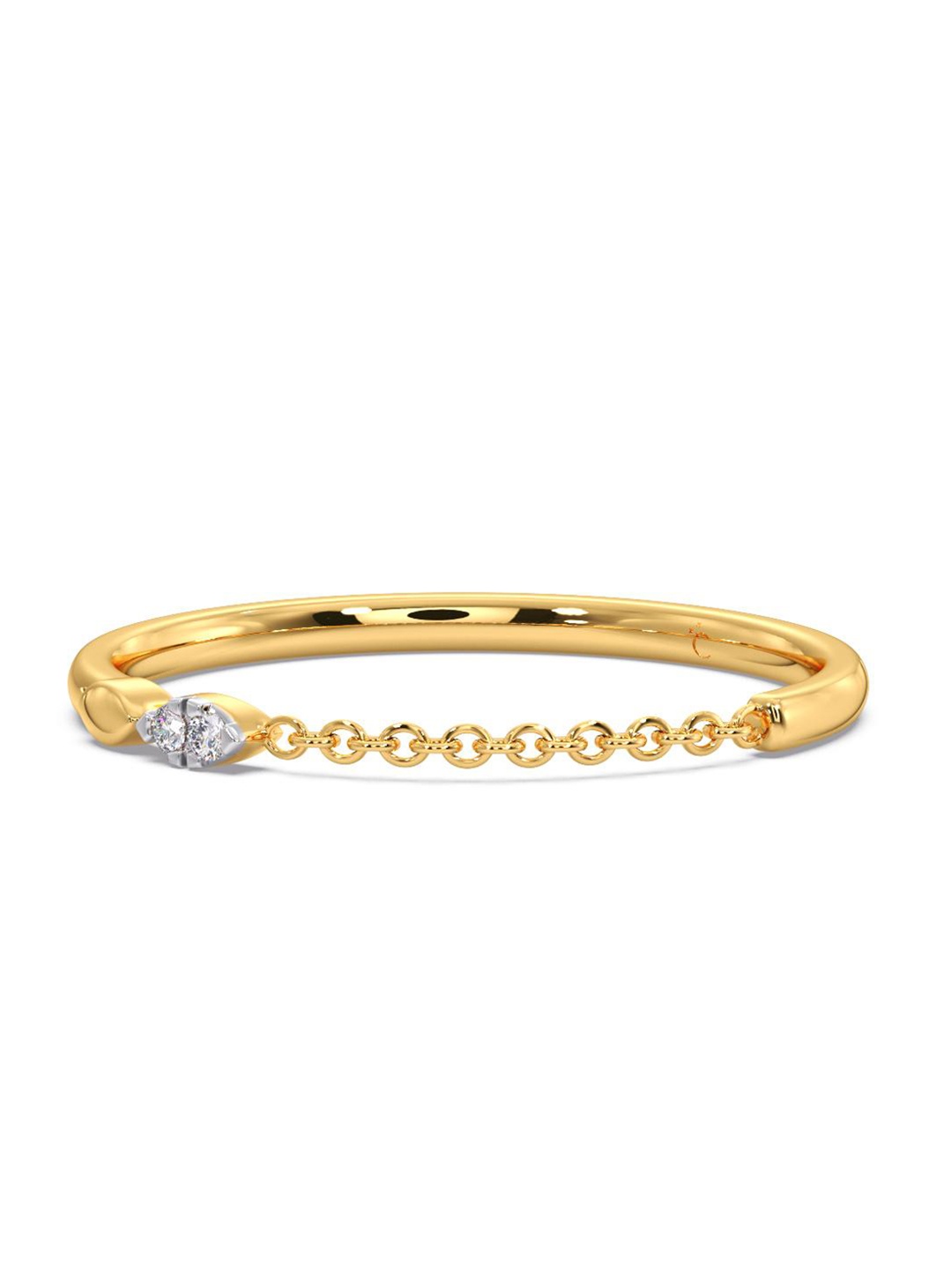 

CANDERE A KALYAN JEWELLERS COMPANY 18KT Gold Diamond Finger Ring-0.83 g