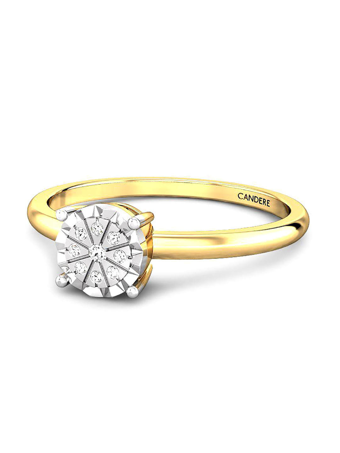 

CANDERE A KALYAN JEWELLERS COMPANY Diamond-Studded 14KT Gold Ring - 1.45 gm