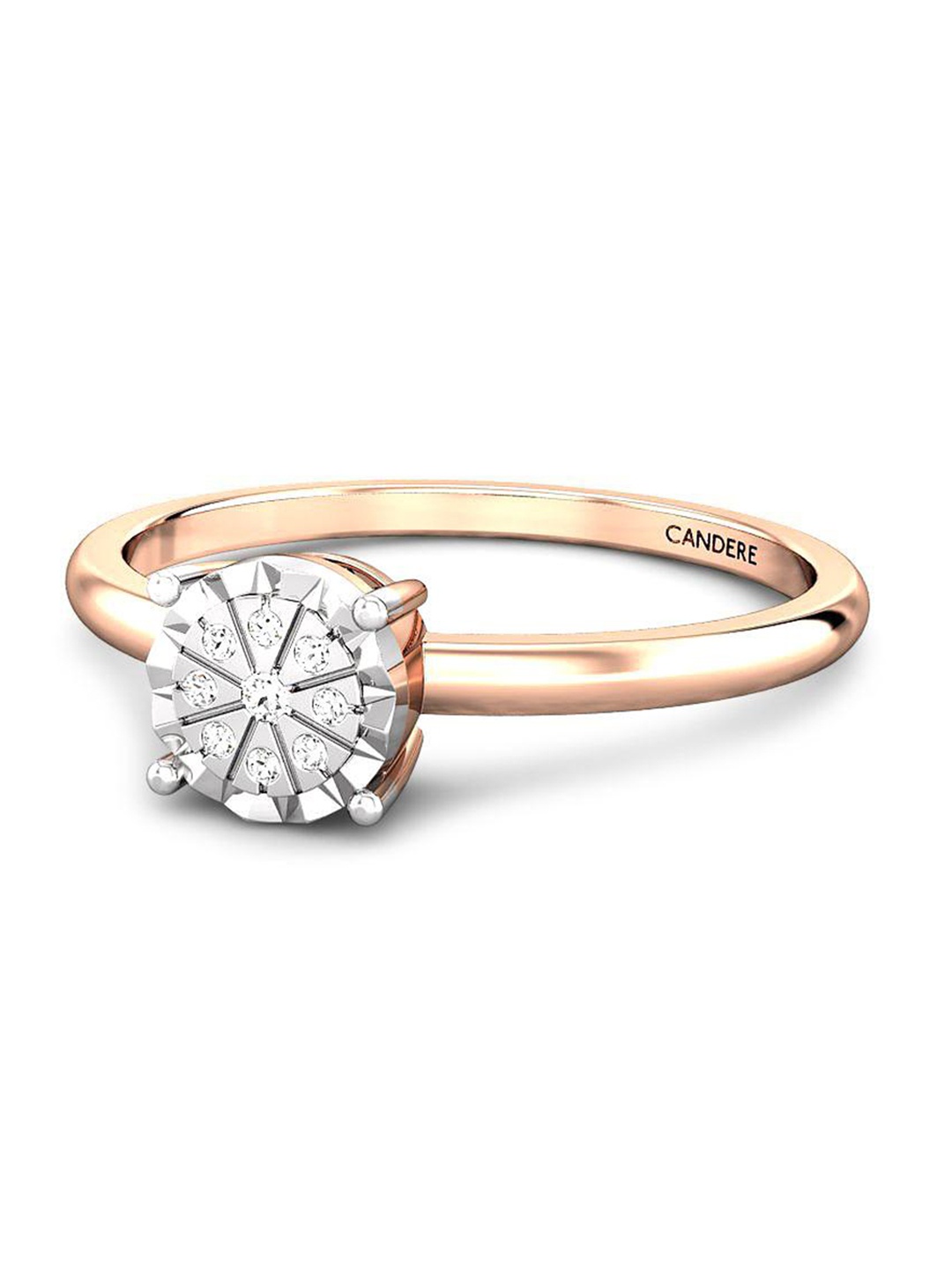 

CANDERE A KALYAN JEWELLERS COMPANY Diamond-Studded 14KT Rose Gold Ring - 1.62 g