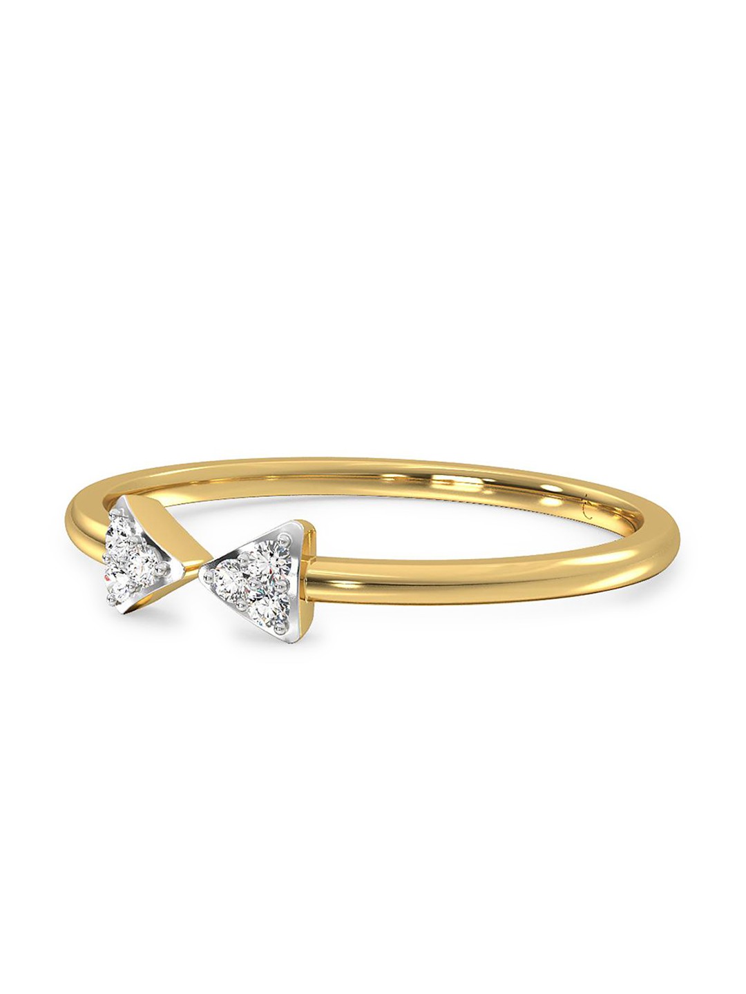 

CANDERE A KALYAN JEWELLERS COMPANY 14KT Gold Diamond Finger Ring- 0.96 g