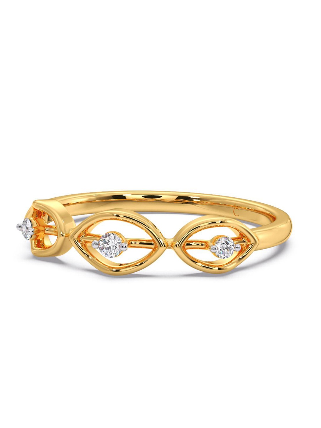

CANDERE A KALYAN JEWELLERS COMPANY Diamond-Studded 14KT Gold Ring - 1.53 gm
