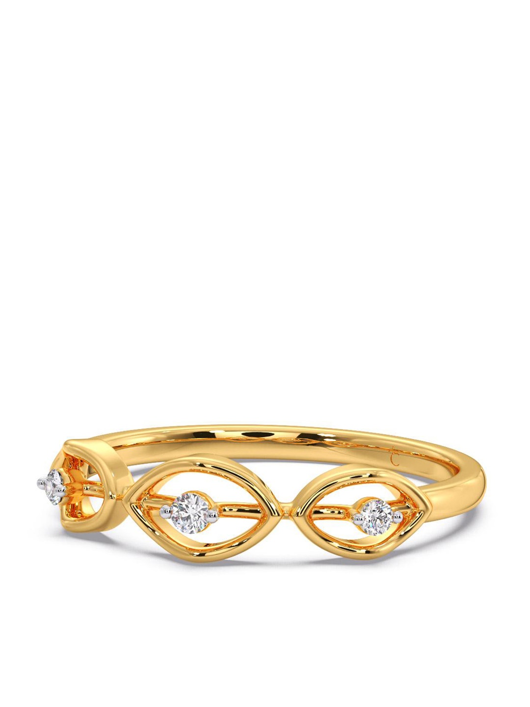 

CANDERE A KALYAN JEWELLERS COMPANY Diamond-Studded 14KT Gold Ring - 1.19 g