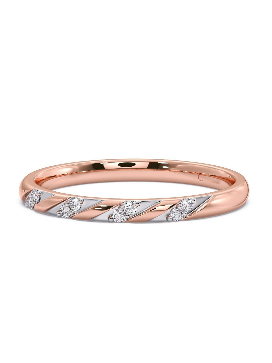 

CANDERE A KALYAN JEWELLERS COMPANY 18KT Rose Gold Diamond Finger Ring- 1.99 g