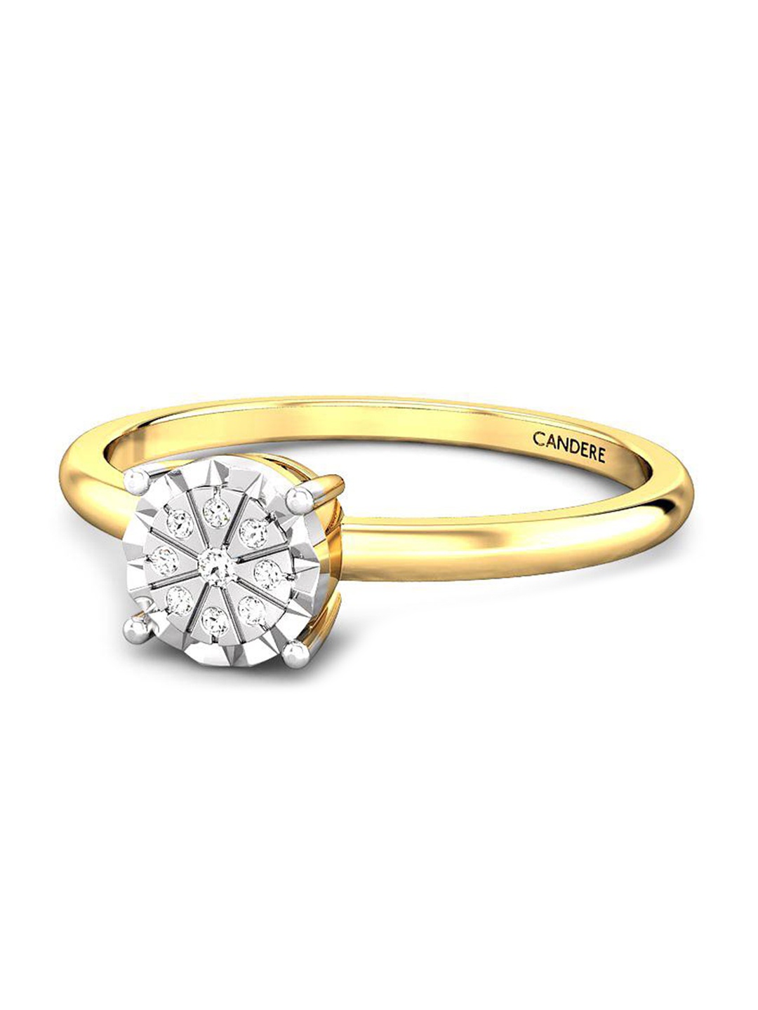 

CANDERE A KALYAN JEWELLERS COMPANY Diamond-Studded 14KT Gold Ring - 1.52 gm
