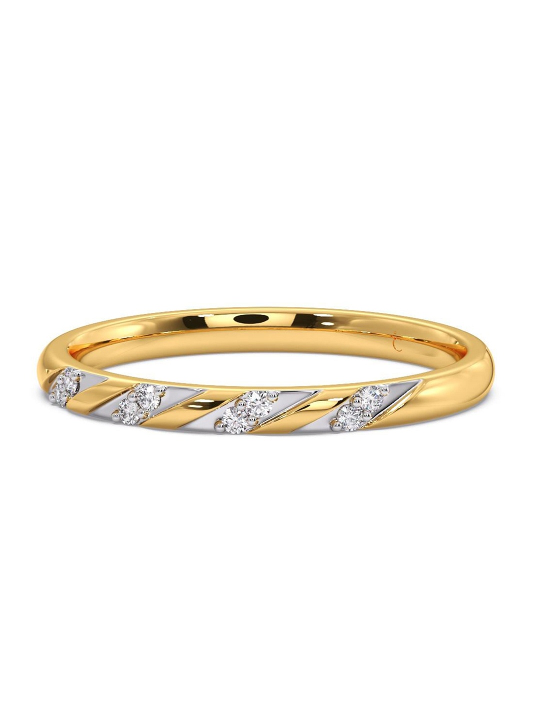 

CANDERE A KALYAN JEWELLERS COMPANY 14KT Gold Diamond Finger Ring - 1.59 g