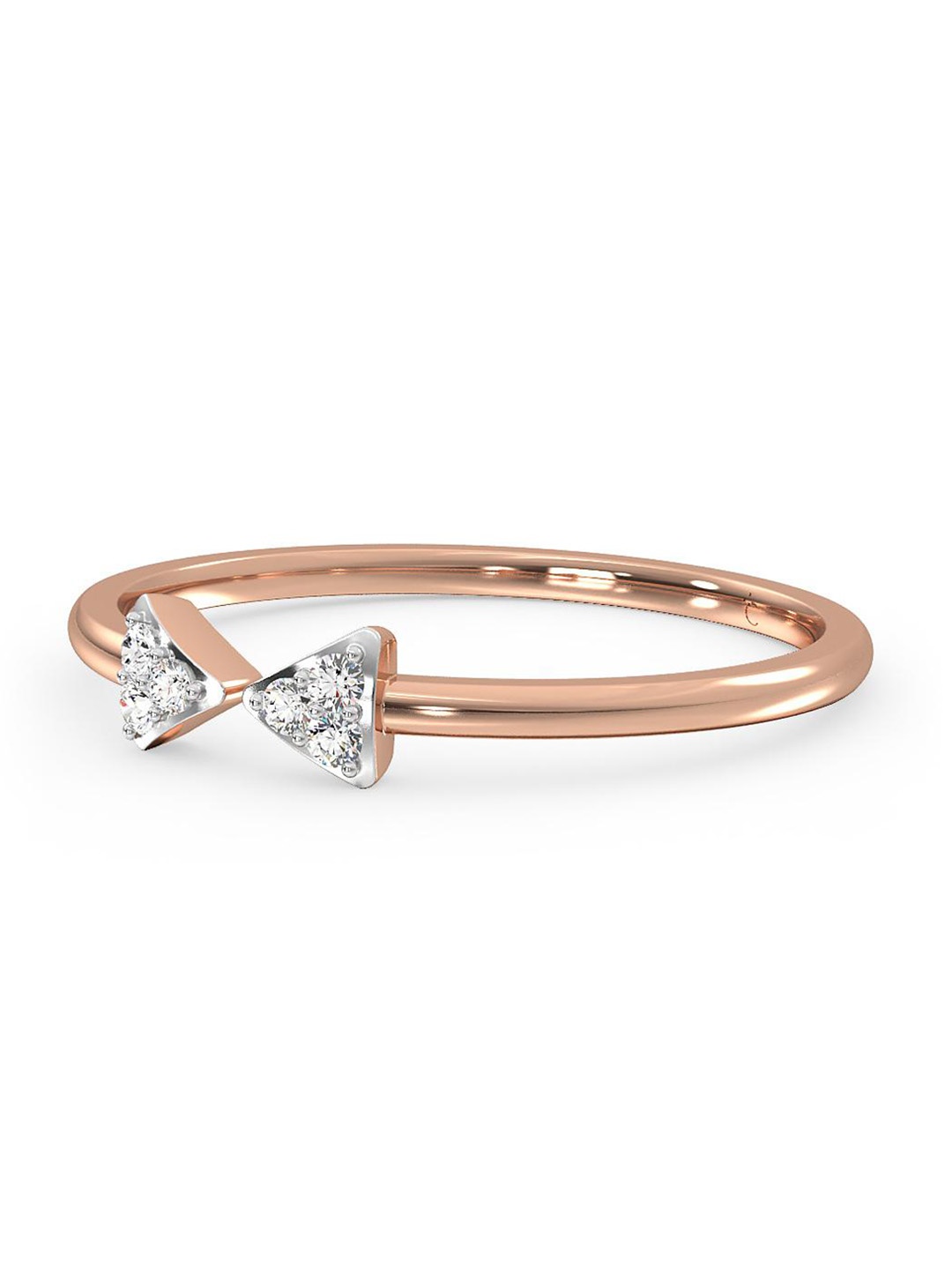 

CANDERE A KALYAN JEWELLERS COMPANY Diamond-Studded 14KT Rose Gold Ring - 1.1 g