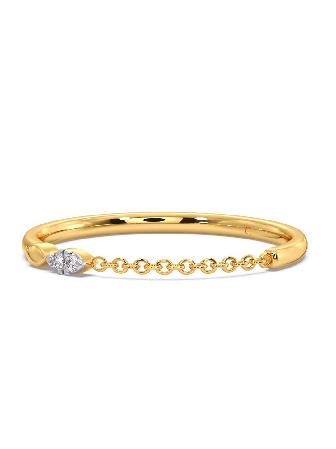 

CANDERE A KALYAN JEWELLERS COMPANY Diamond-Studded 18KT Gold Ring - 0.65 gm