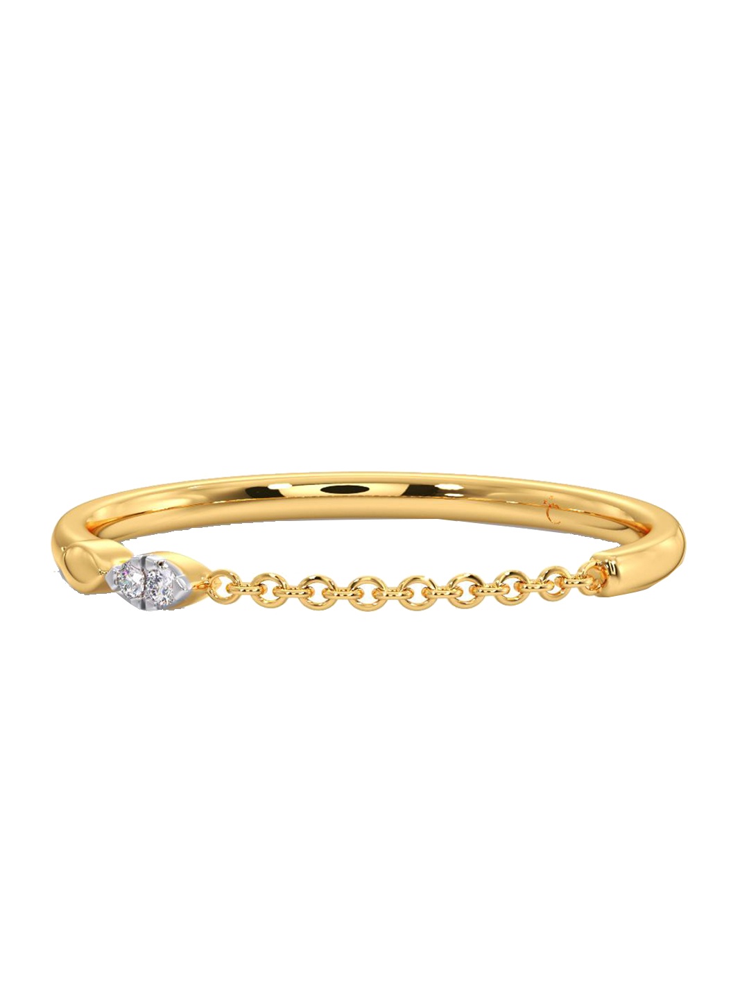 

CANDERE A KALYAN JEWELLERS COMPANY Diamond-Studded 14KT Gold Ring - 0.64 g