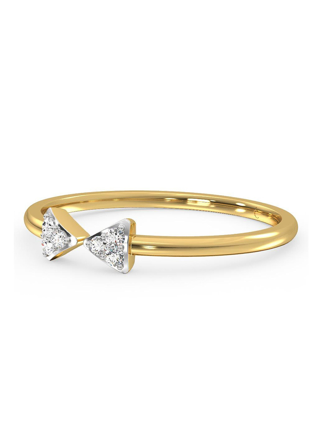 

CANDERE A KALYAN JEWELLERS COMPANY Diamond-Studded 14KT Gold Ring - 1.13 gm