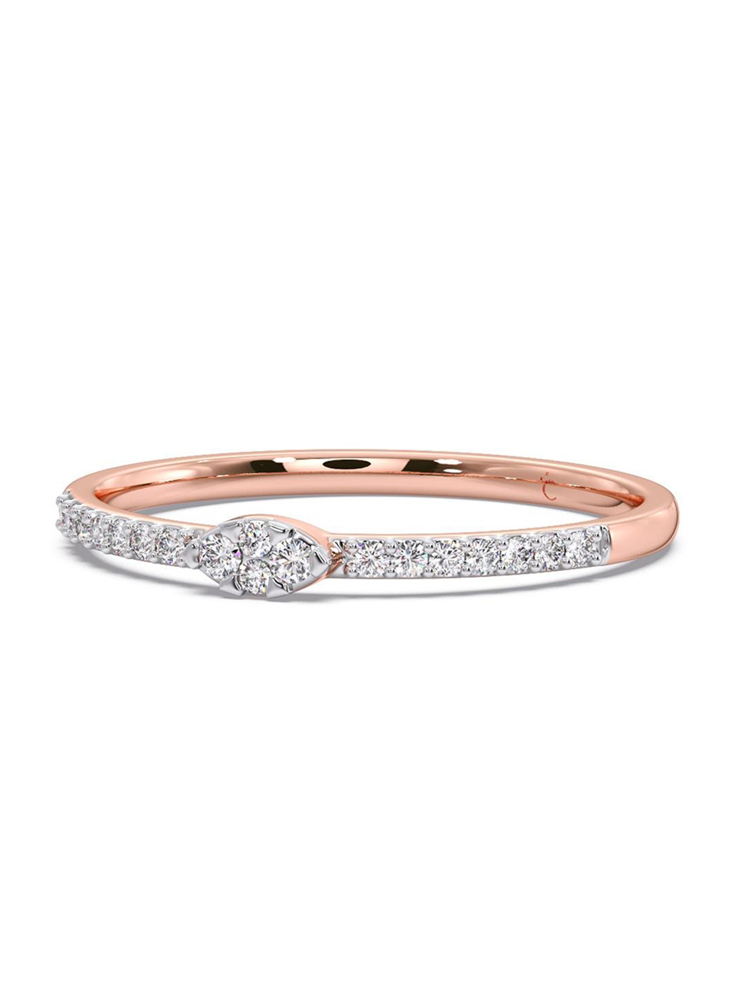 

CANDERE A KALYAN JEWELLERS COMPANY Diamond-Studded 18KT Rose Gold Ring - 1.15gm