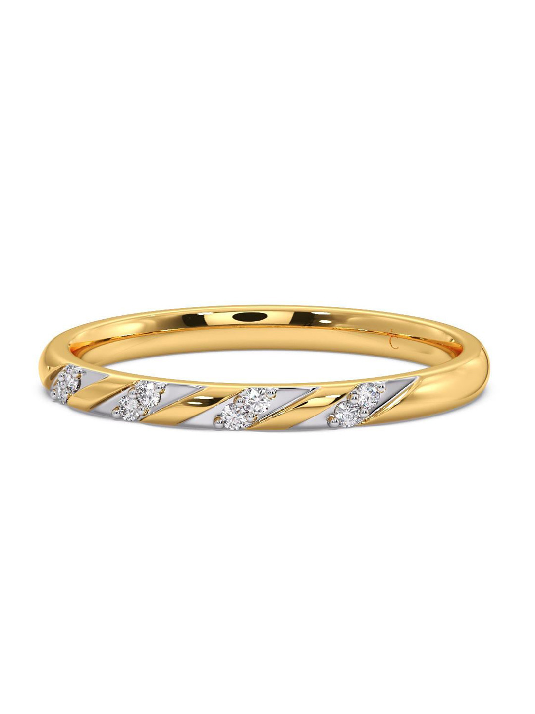 

CANDERE A KALYAN JEWELLERS COMPANY 18KT Gold Diamond Finger Ring-1.91gm