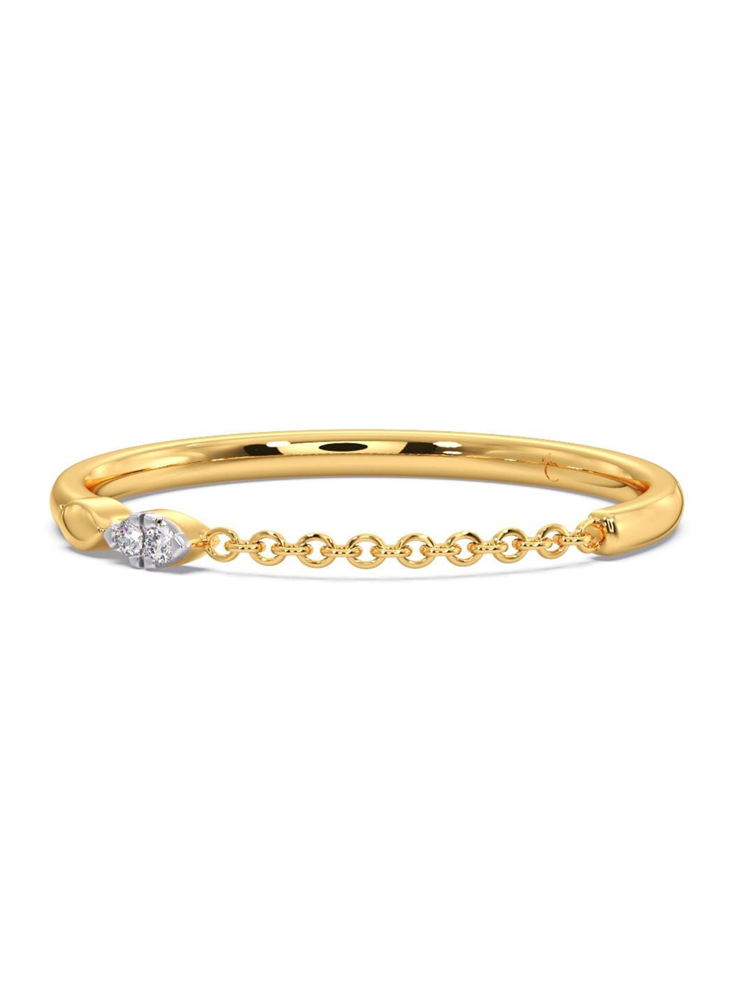 

CANDERE A KALYAN JEWELLERS COMPANY Diamond-Studded 18KT Gold Ring - 0.78 g