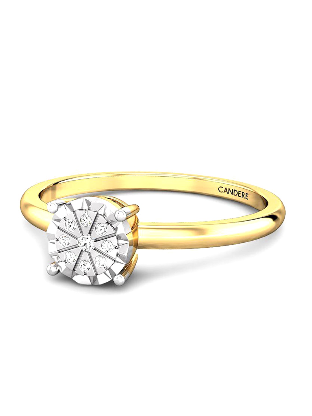 

CANDERE A KALYAN JEWELLERS COMPANY Diamond-Studded 14KT Gold Ring - 1.54 gm