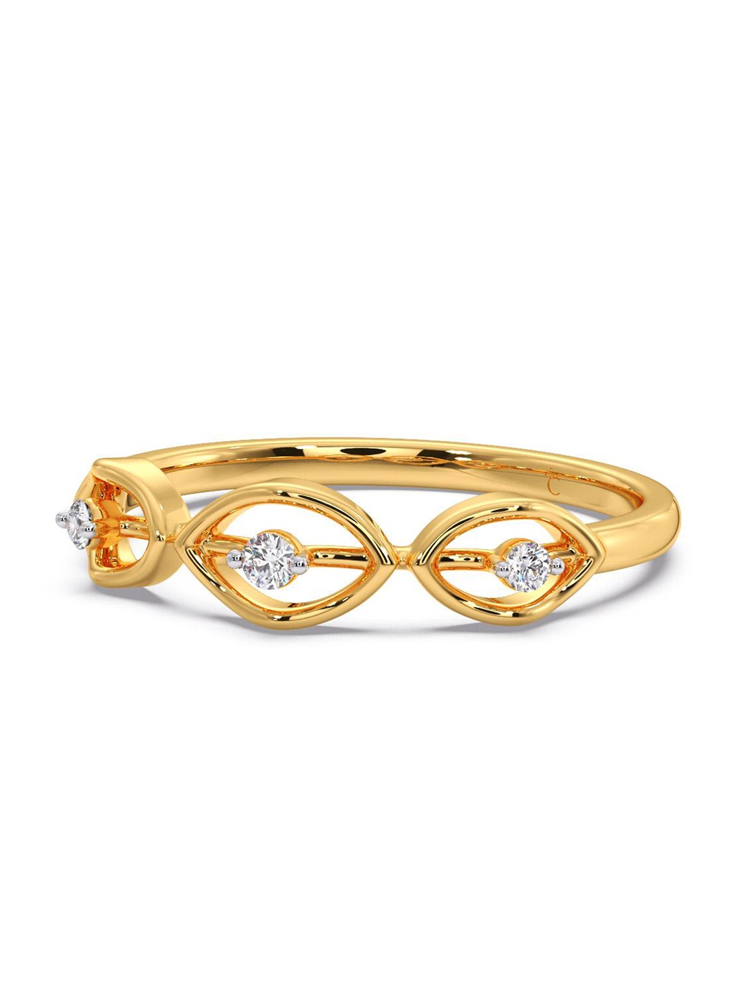 

CANDERE A KALYAN JEWELLERS COMPANY Diamond-Studded 18KT Gold Ring - 1.57 gm