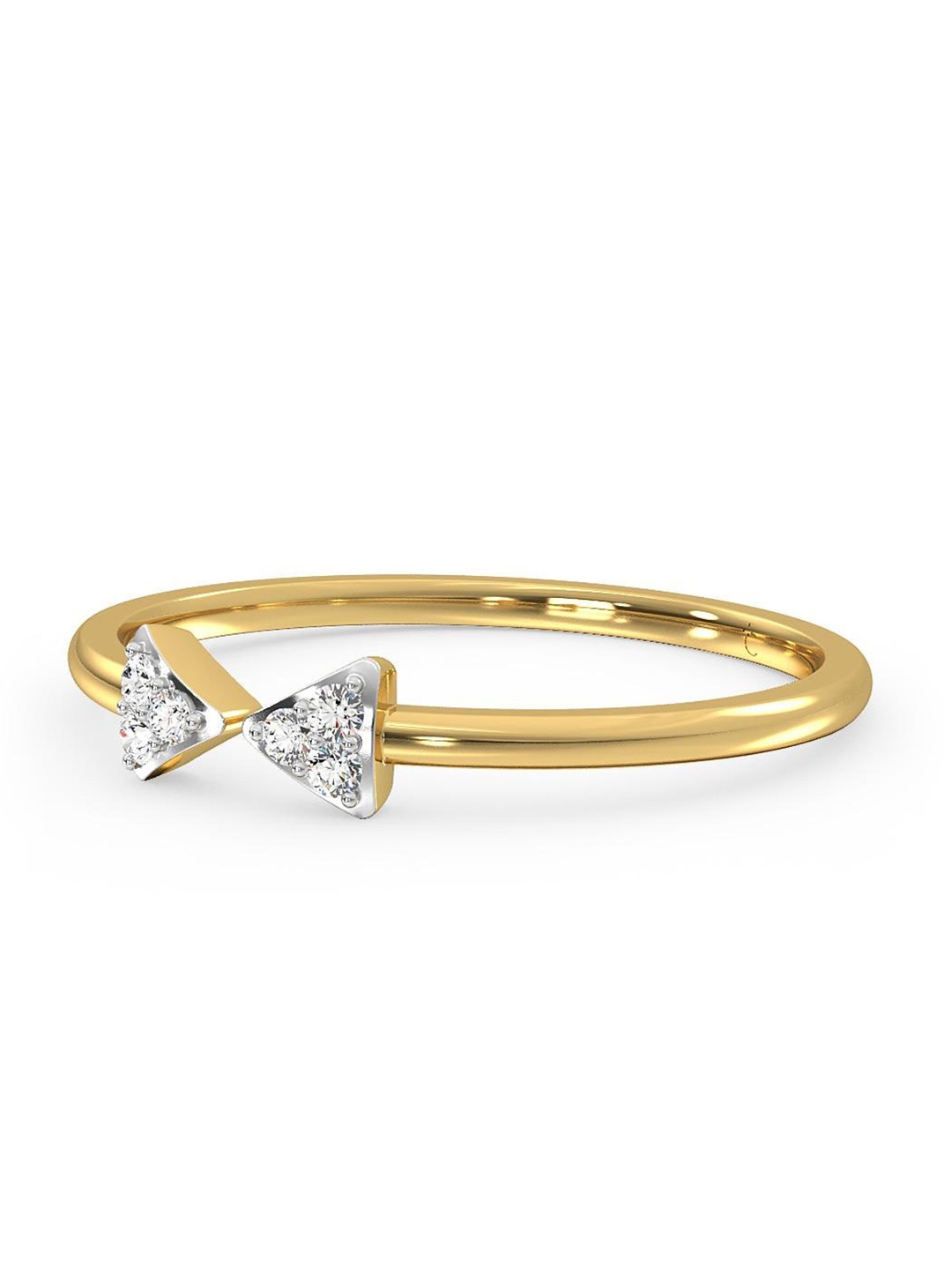 

CANDERE A KALYAN JEWELLERS COMPANY Diamond-Studded 18KT Gold Ring - 1.09 g