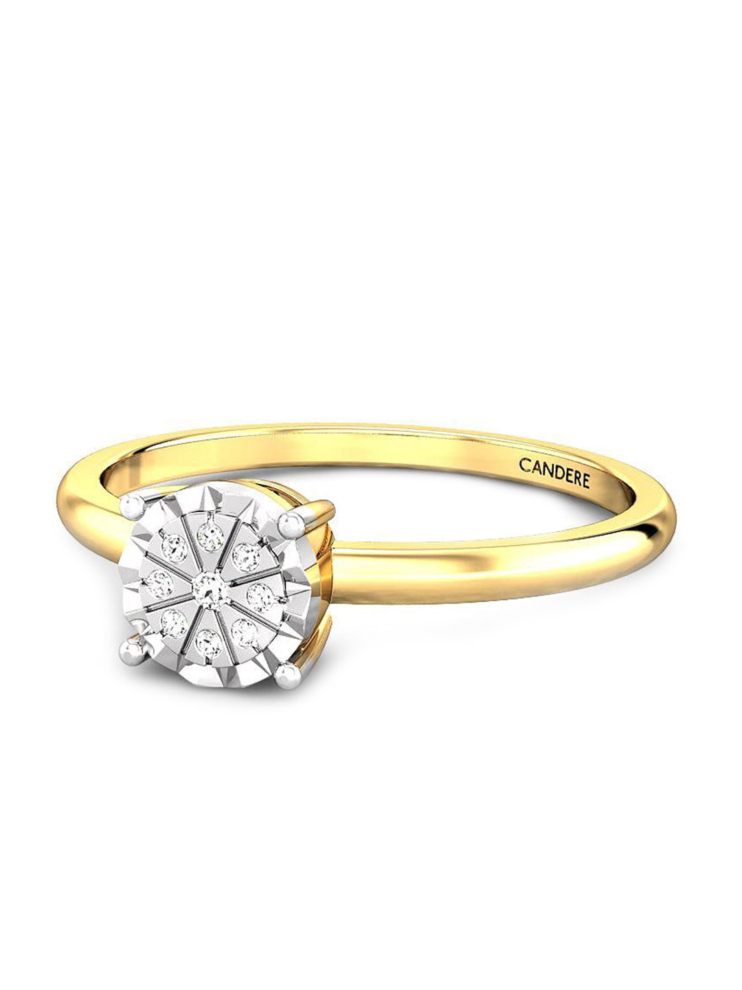 

CANDERE A KALYAN JEWELLERS COMPANY 14KT Gold Diamond Finger Ring-1.59gm