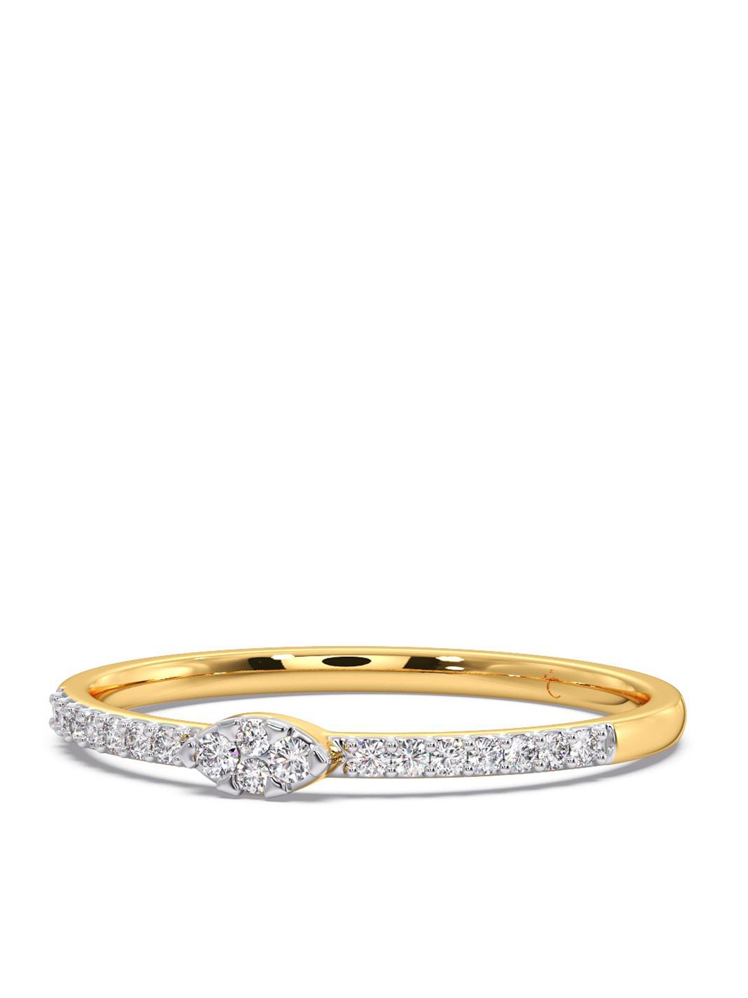 

CANDERE A KALYAN JEWELLERS COMPANY Diamond-Studded 14KT Gold Ring - 1.16 gm