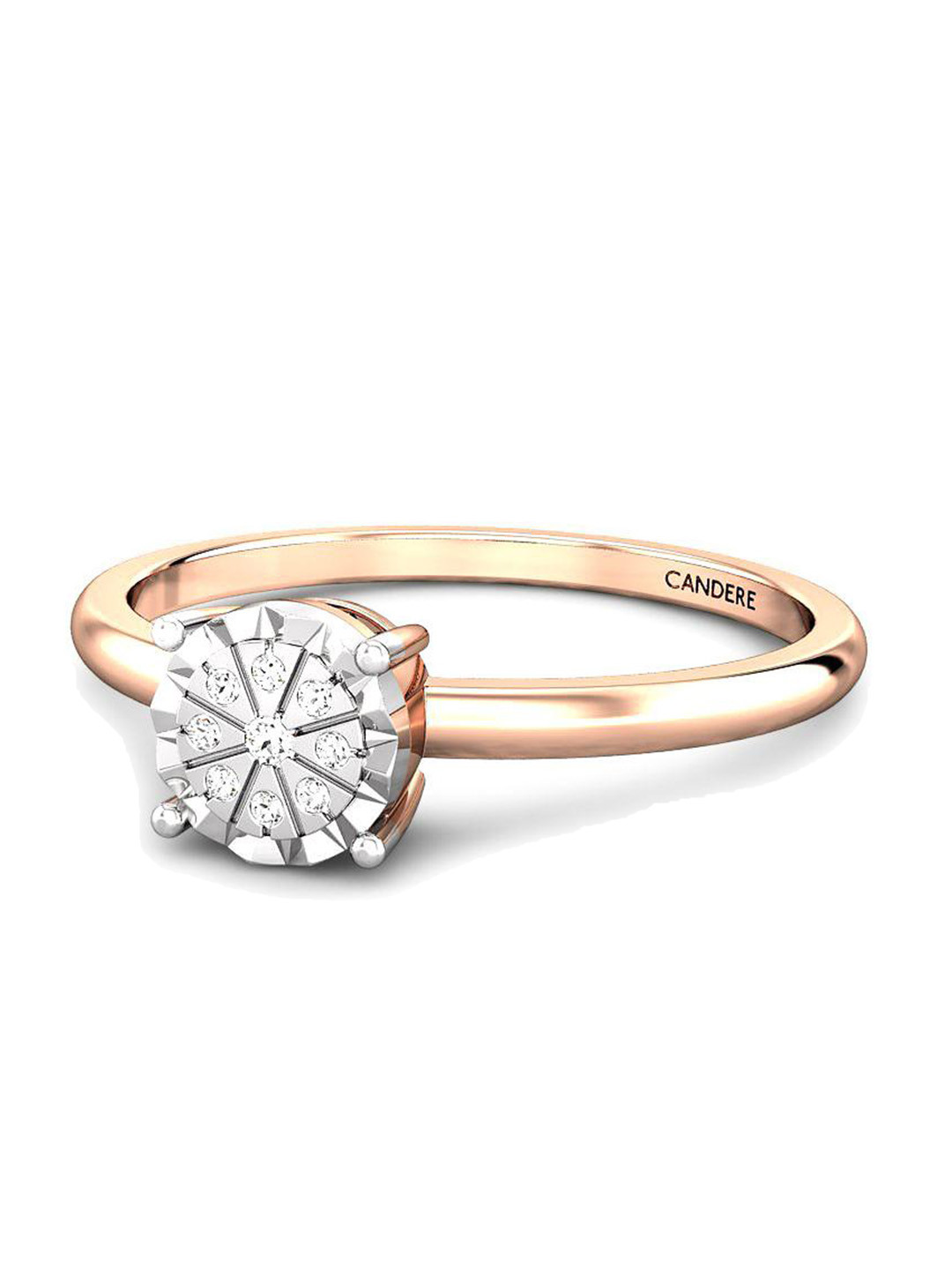 

CANDERE A KALYAN JEWELLERS COMPANY Diamond-Studded 14KT Rose Gold Ring - 1.59 gm