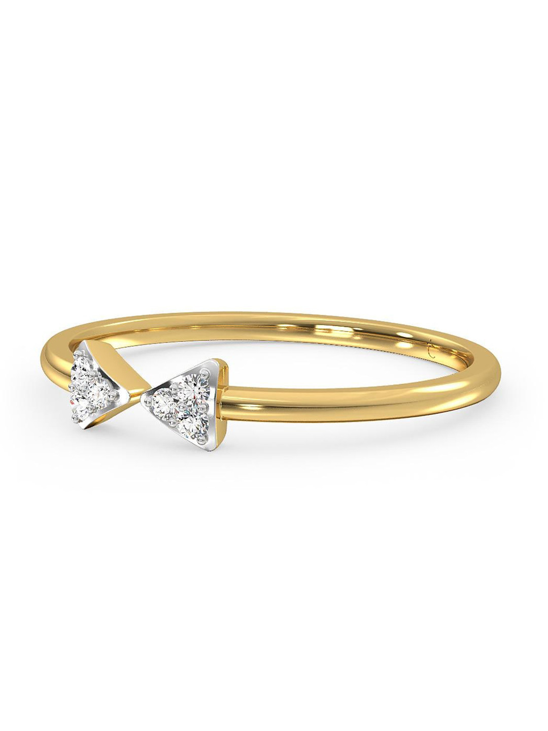 

CANDERE A KALYAN JEWELLERS COMPANY 18KT Gold Diamond Finger Ring-1.15 g