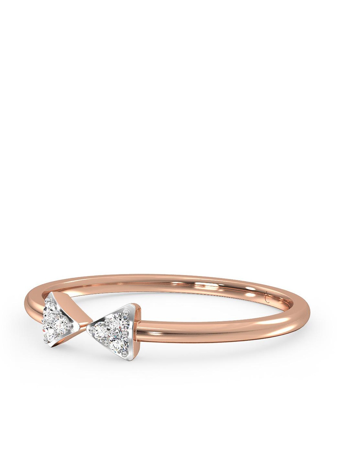 

CANDERE A KALYAN JEWELLERS COMPANY 18KT Rose Gold Diamond Finger Ring-1.45 g