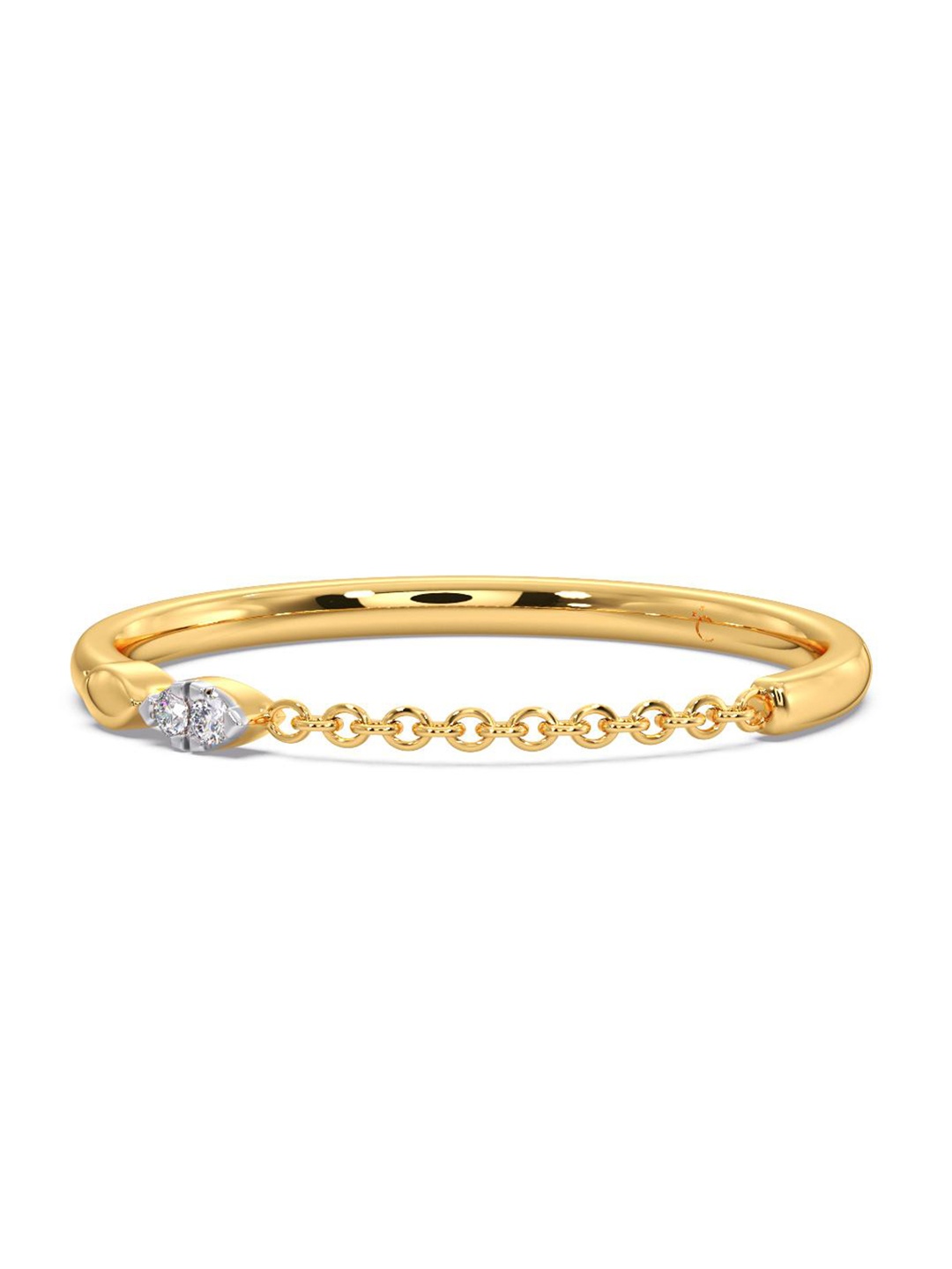 

CANDERE A KALYAN JEWELLERS COMPANY Diamond-Studded 18KT Gold Ring - 0.94 gm