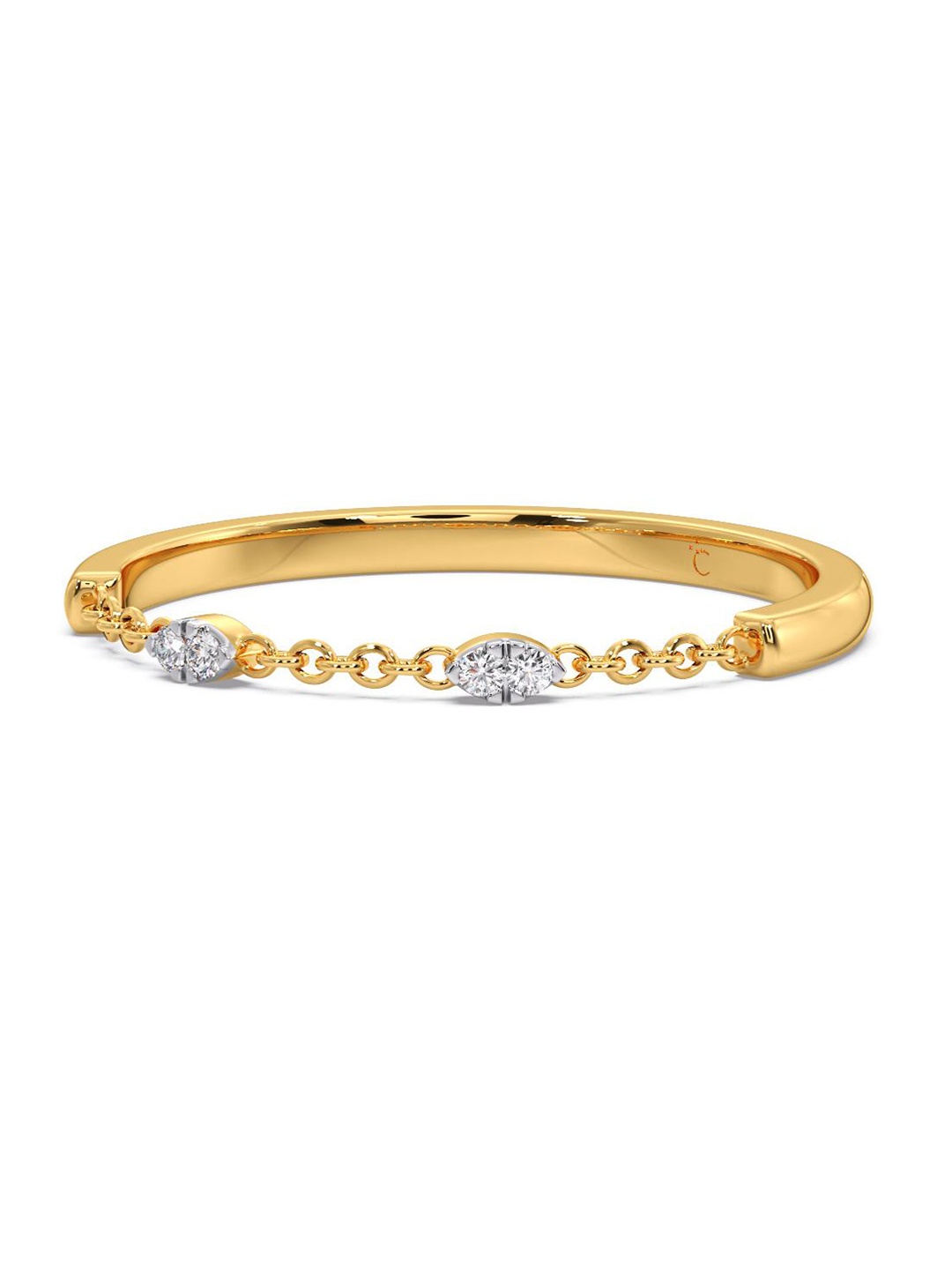 

CANDERE A KALYAN JEWELLERS COMPANY Diamond-Studded 14KT Gold Ring - 0.78 g