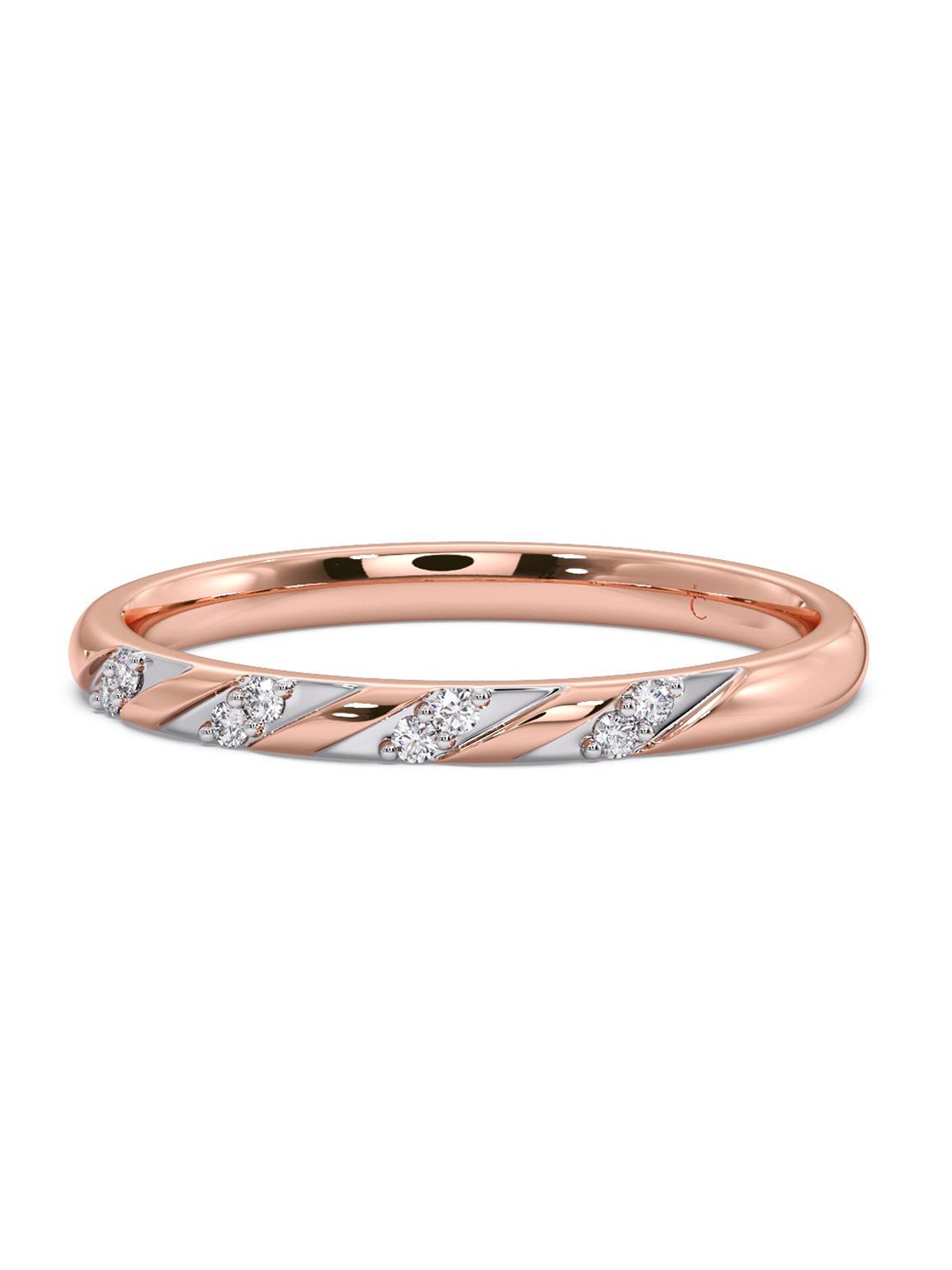 

CANDERE A KALYAN JEWELLERS COMPANY Diamond-Studded 14KT Rose Gold Ring - 1.72 g