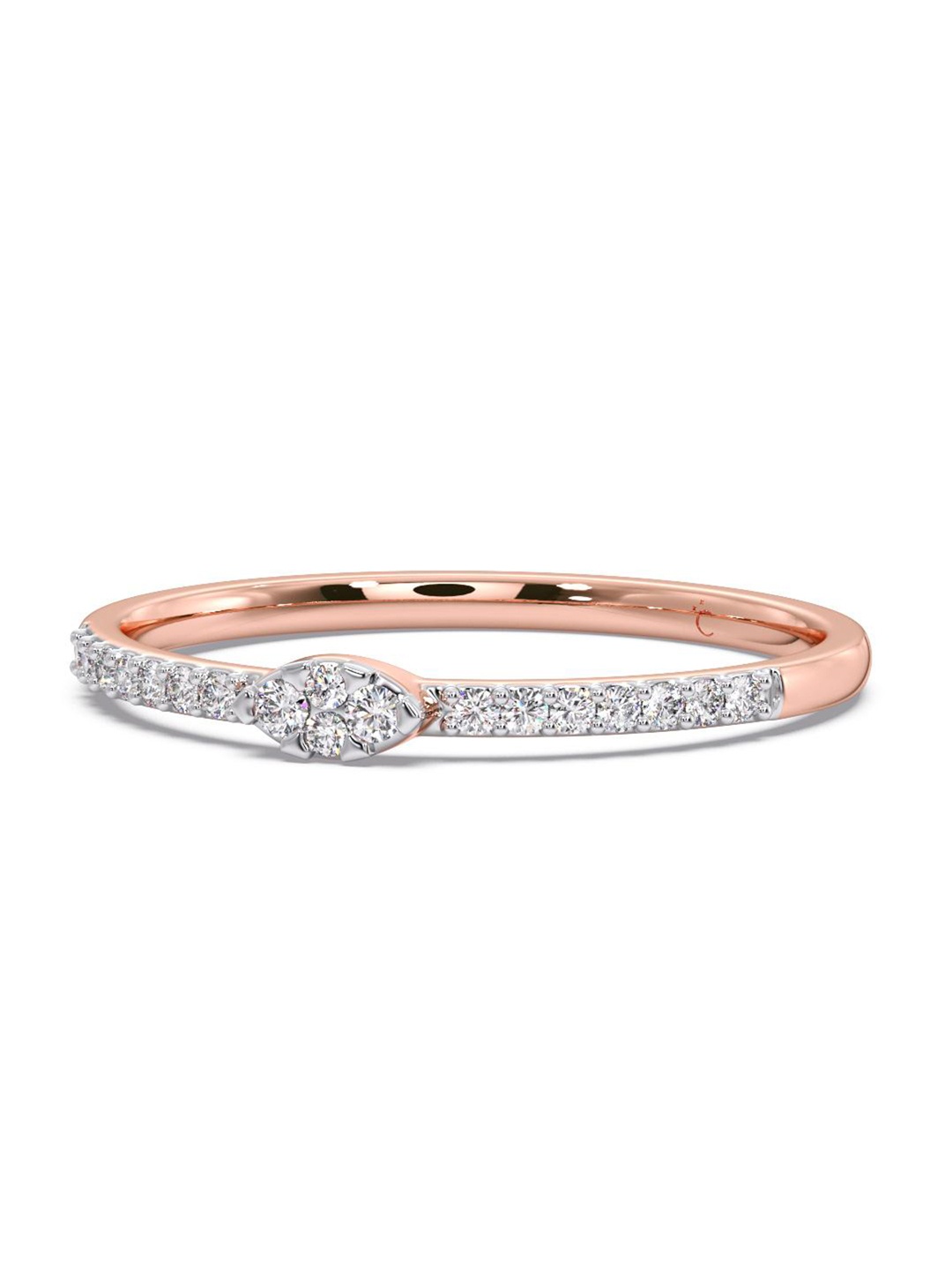 

CANDERE A KALYAN JEWELLERS COMPANY Diamond-Studded 14KT Rose Gold Ring - 1.02 gm