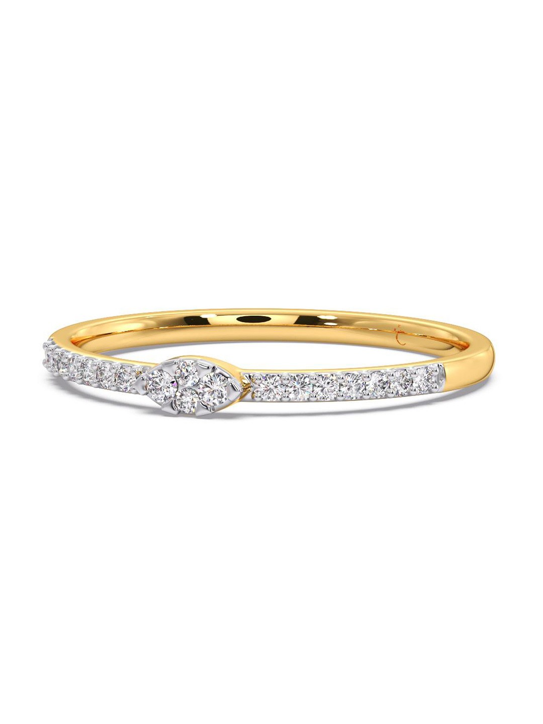 

CANDERE A KALYAN JEWELLERS COMPANY Men Diamond-Studded 18KT Gold Ring - 1.39gm