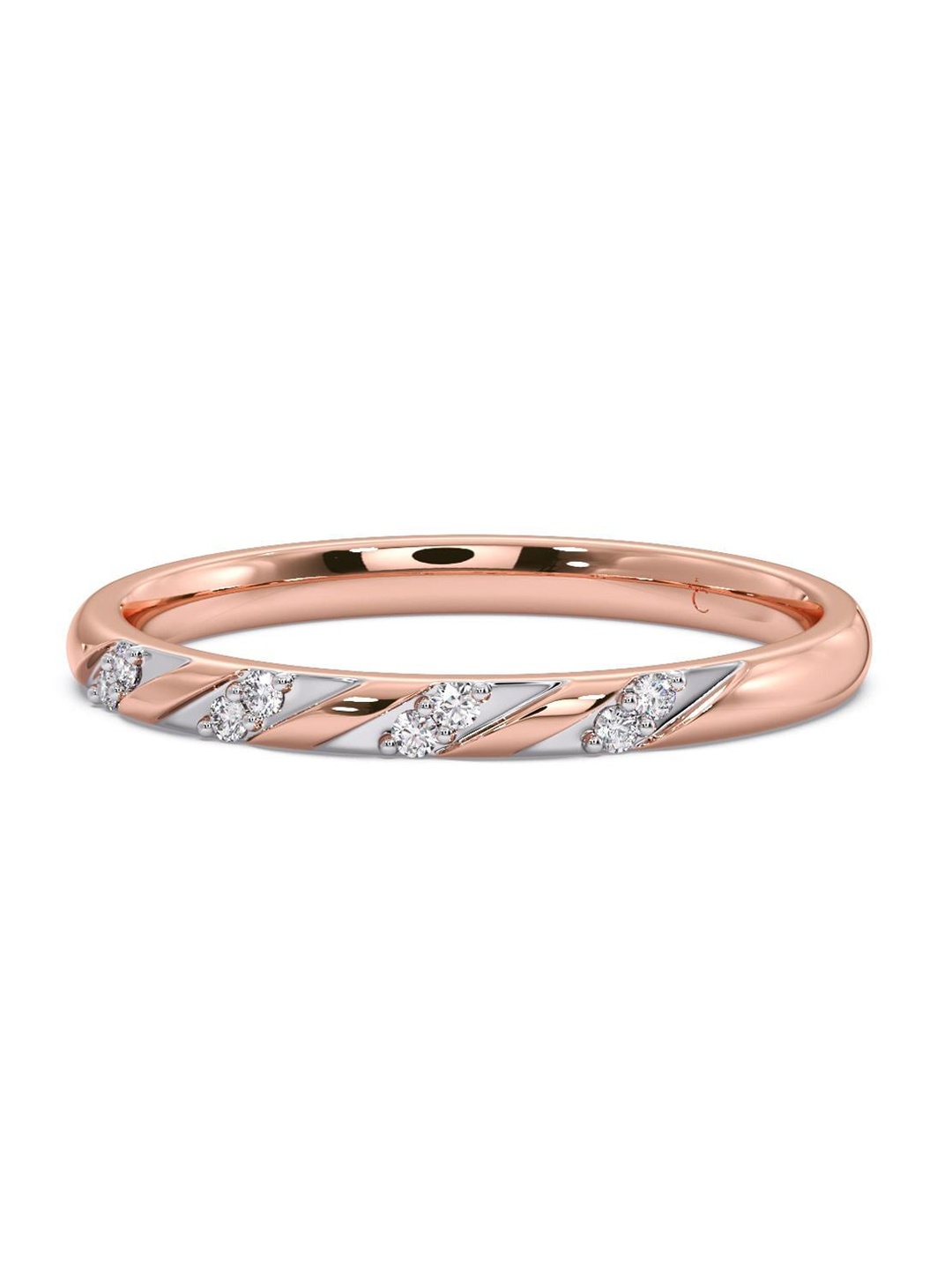 

CANDERE A KALYAN JEWELLERS COMPANY Diamond-Studded 14KT Rose Gold Ring - 1.96 g