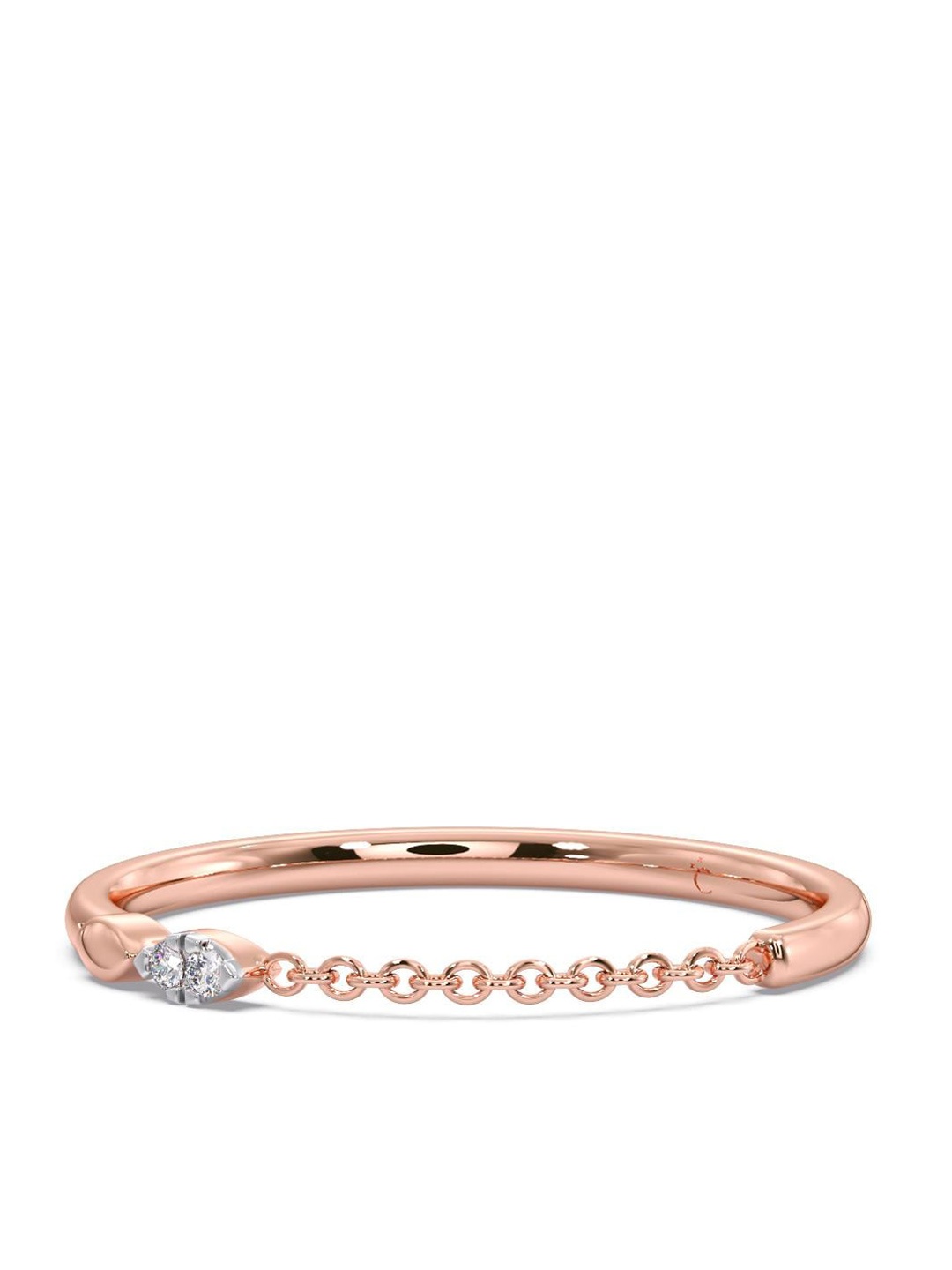 

CANDERE A KALYAN JEWELLERS COMPANY Men Diamond-Studded 14KT Rose Gold Ring - 0.82 gm