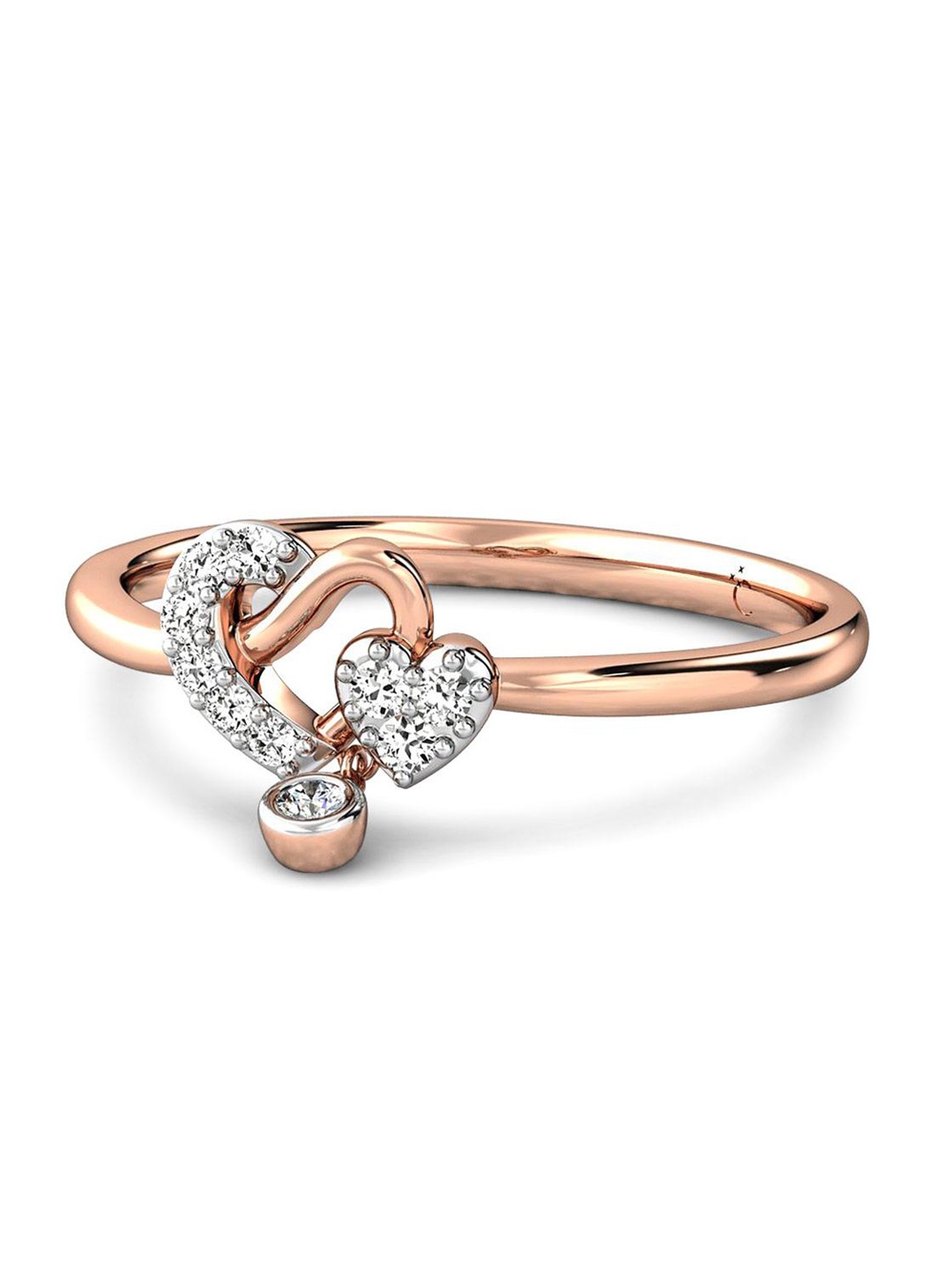 

CANDERE A KALYAN JEWELLERS COMPANY Men Diamond-Studded 18KT Rose Gold Ring - 1.55 gm