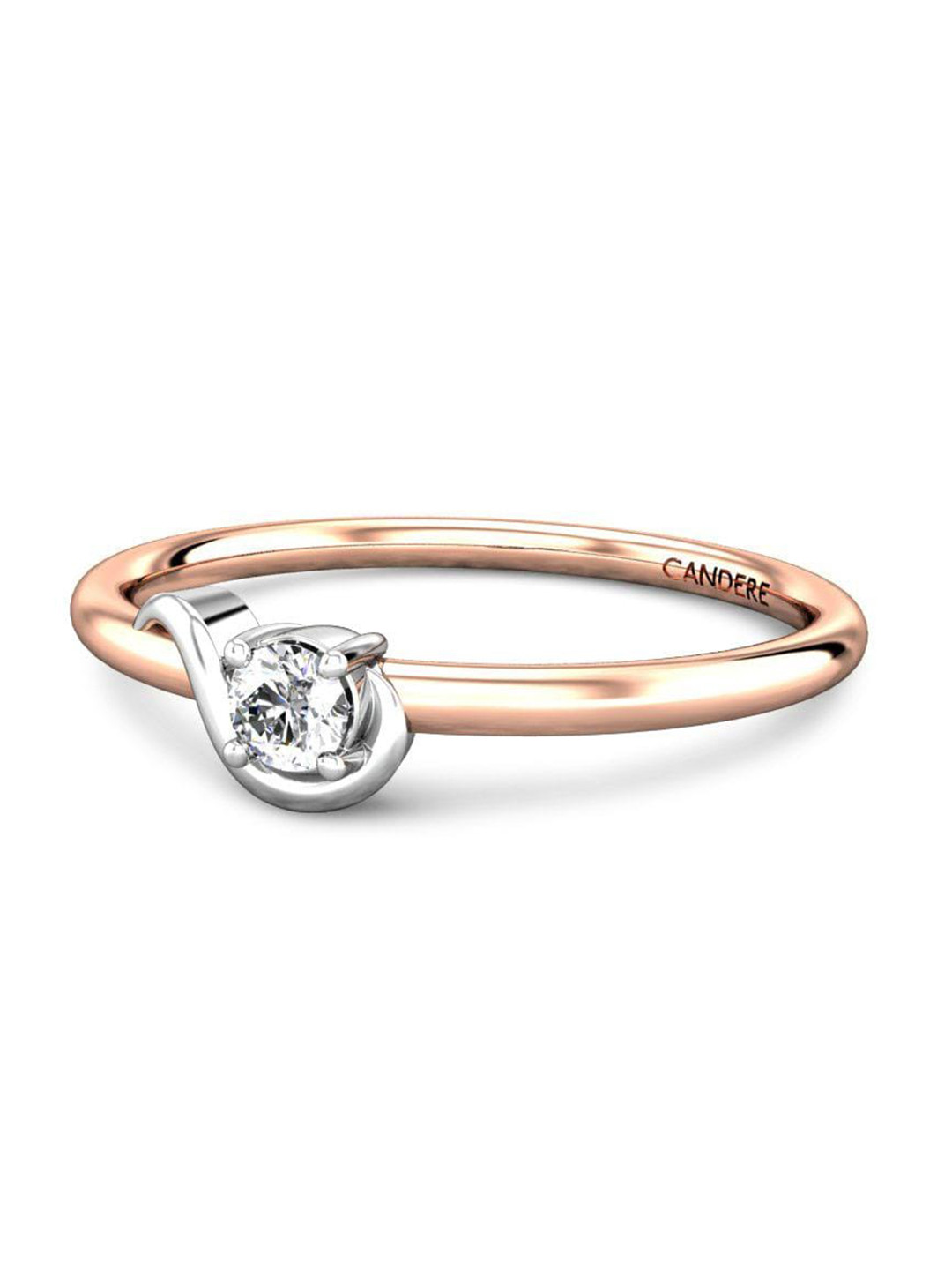 

CANDERE A KALYAN JEWELLERS COMPANY Diamond-Studded 14KT Rose Gold Ring - 1.13 gm