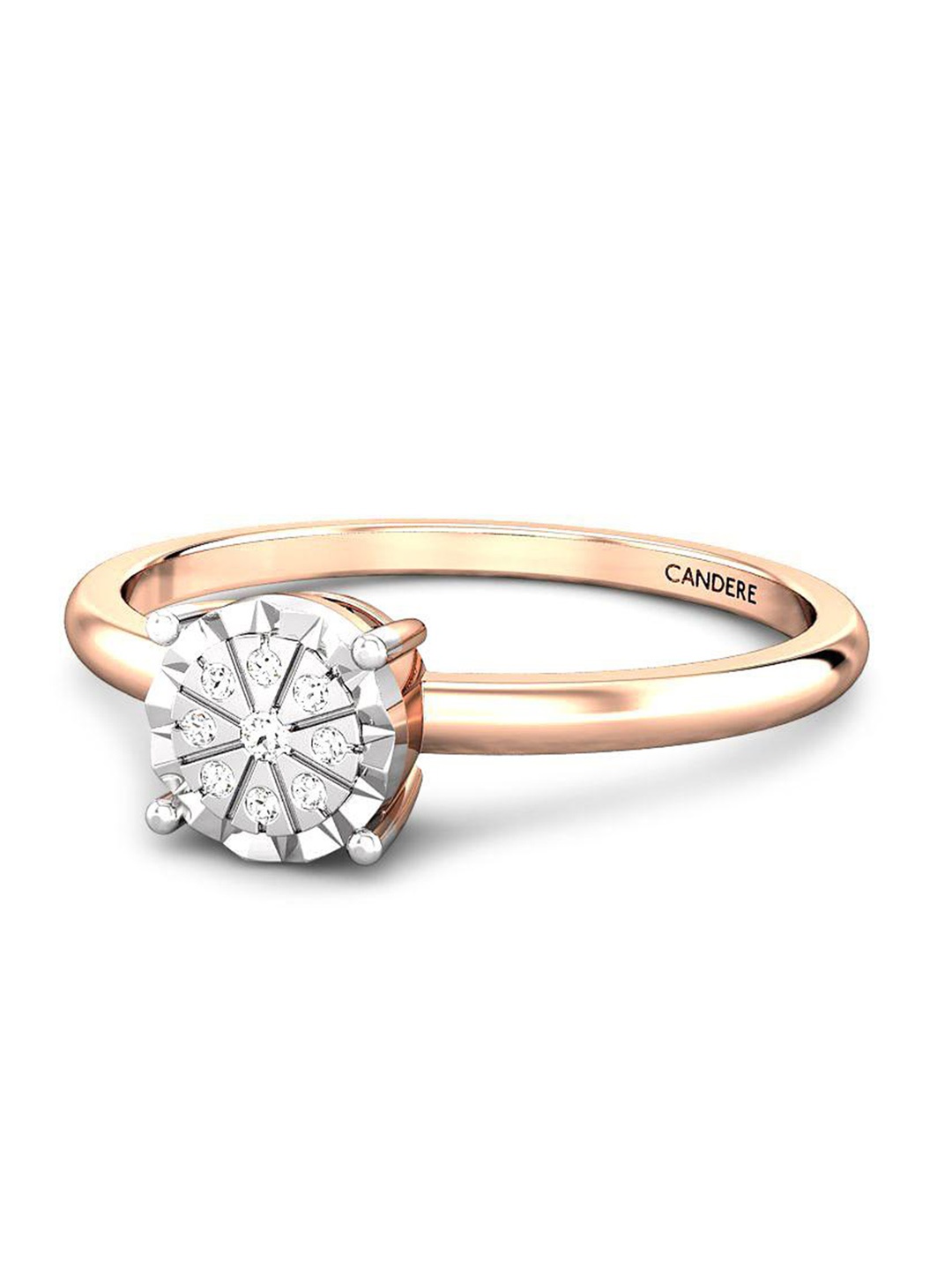 

CANDERE A KALYAN JEWELLERS COMPANY Diamond-Studded 14KT Rose Gold Ring - 1.45 gm