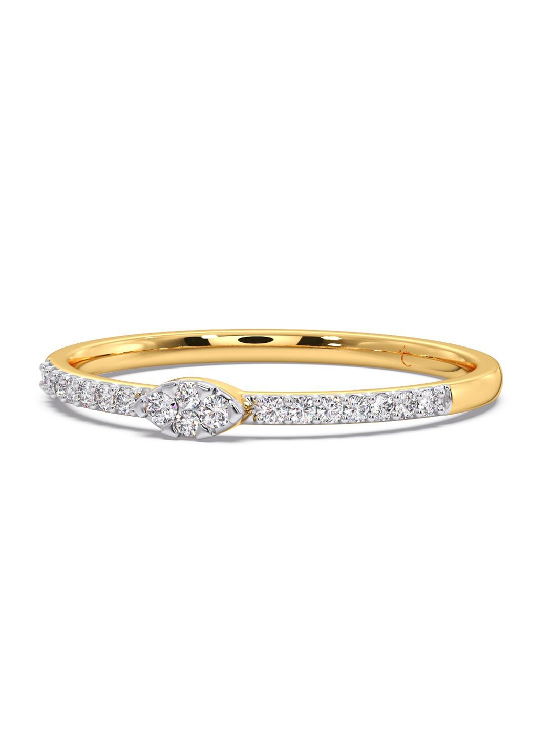 

CANDERE A KALYAN JEWELLERS COMPANY Diamond-Studded 18KT Gold Ring -1.22gm