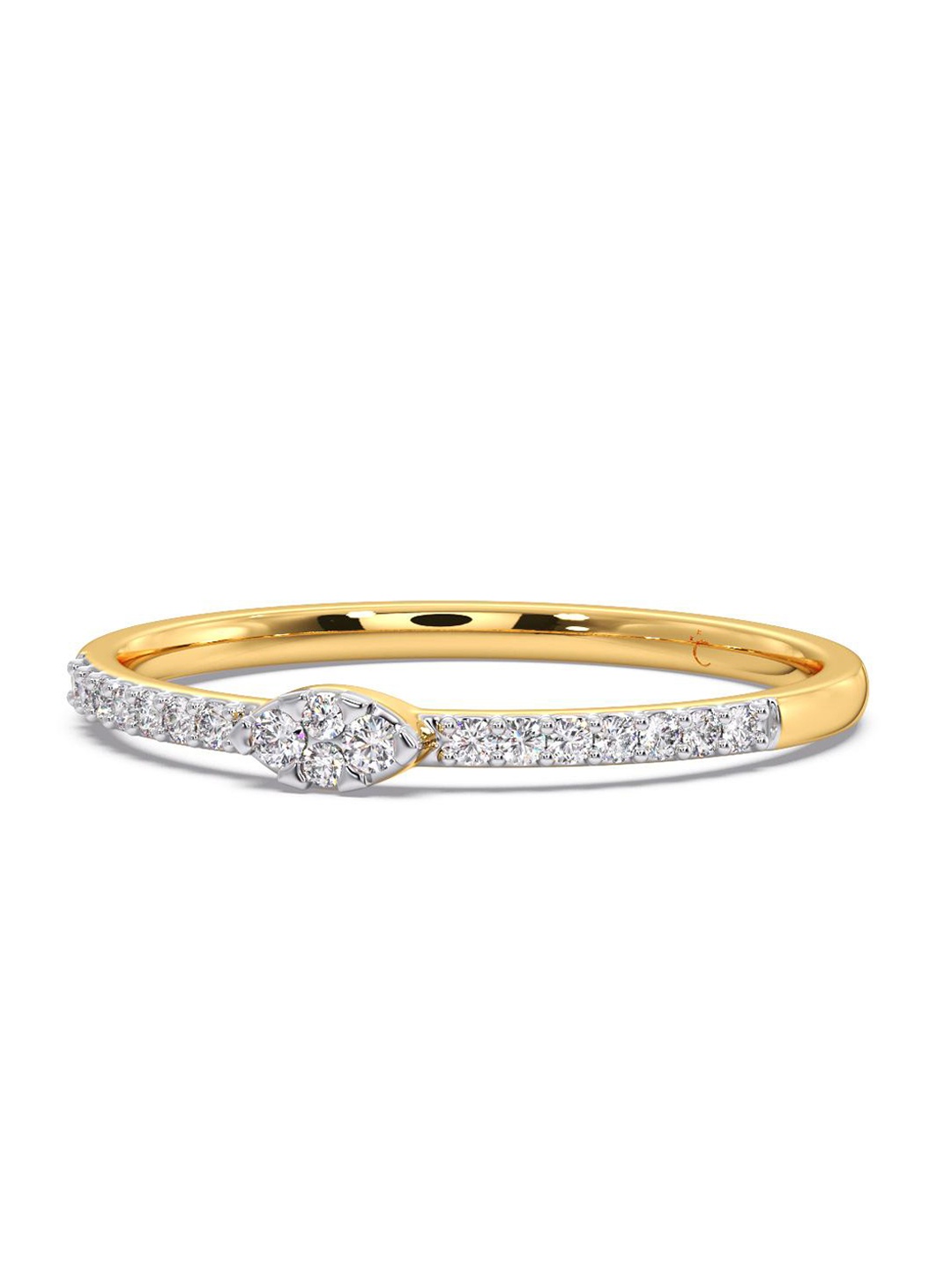 

CANDERE A KALYAN JEWELLERS COMPANY Diamond-Studded 18KT Gold Ring - 1.2 gm