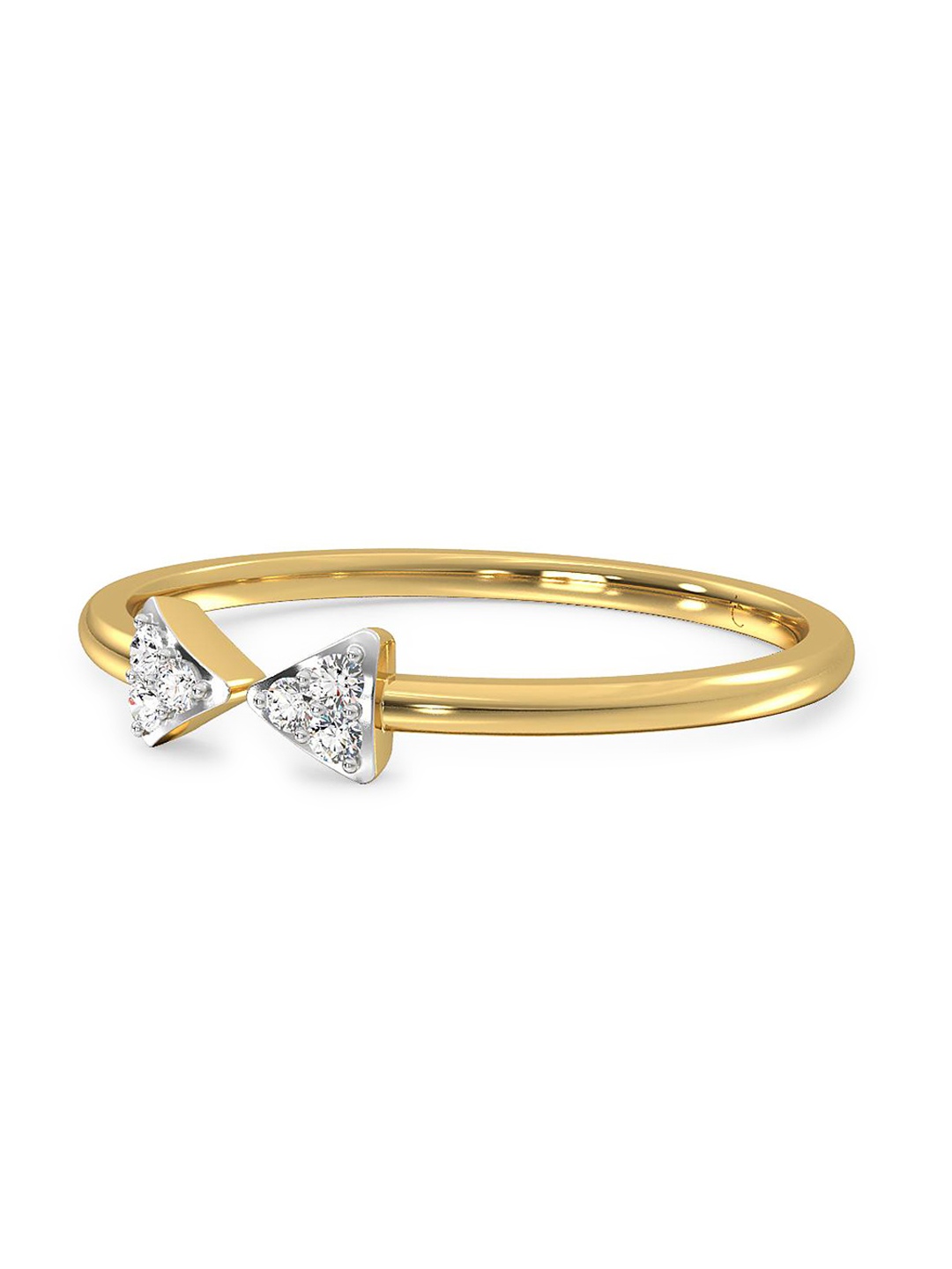 

CANDERE A KALYAN JEWELLERS COMPANY Diamond-Studded 18KT Gold Ring - 1.22 gm