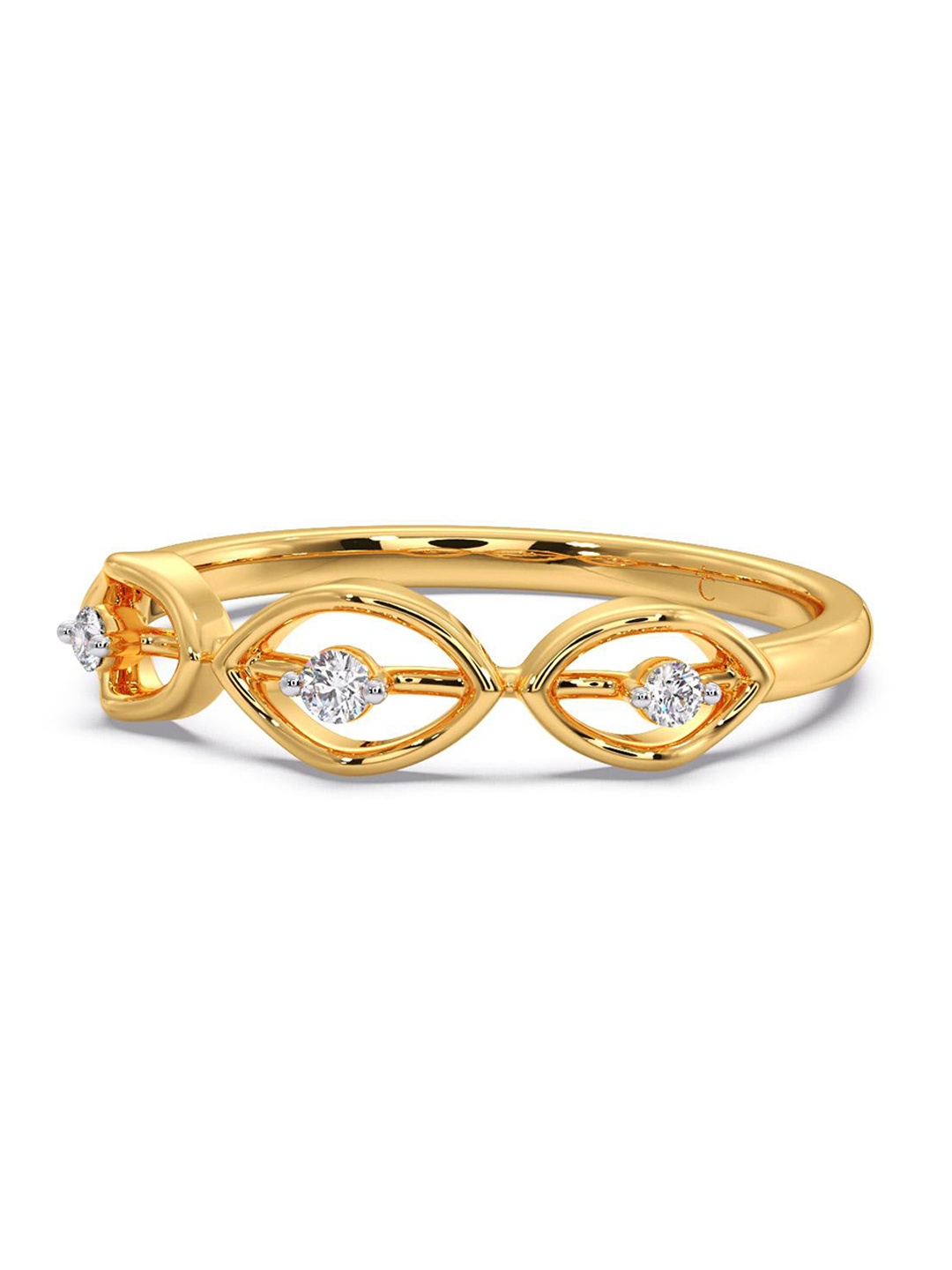 

CANDERE A KALYAN JEWELLERS COMPANY Diamond-Studded 14KT Gold Ring - 1.33 g