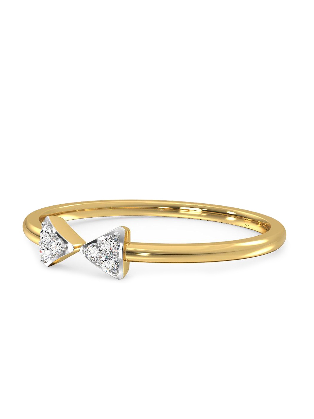 

CANDERE A KALYAN JEWELLERS COMPANY Diamond-Studded 14KT Gold Ring - 1.12 gm