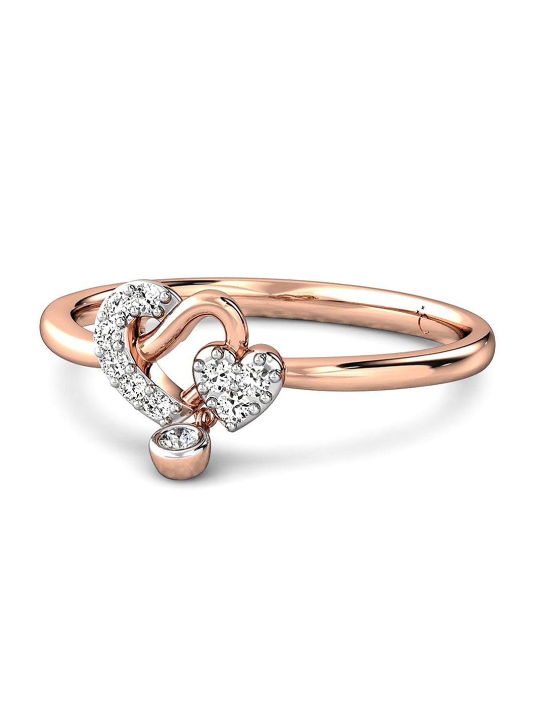 

CANDERE A KALYAN JEWELLERS COMPANY Diamond-Studded 18KT Rose Gold Ring - 1.59gm