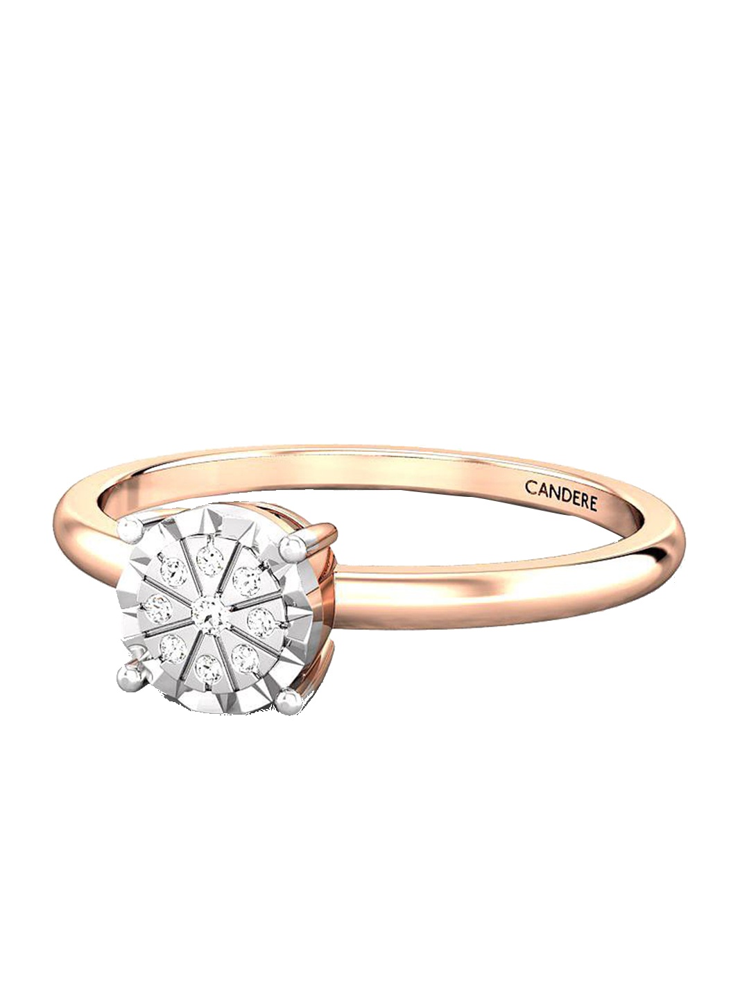 

CANDERE A KALYAN JEWELLERS COMPANY Diamond-Studded 14KT Rose Gold Ring - 1.42 g
