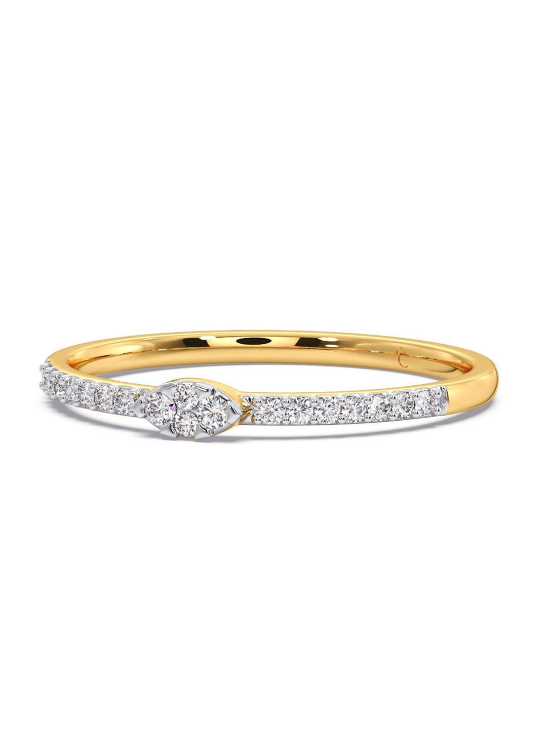 

CANDERE A KALYAN JEWELLERS COMPANY Diamond-Studded 14KT Gold Ring - 1.08 gm