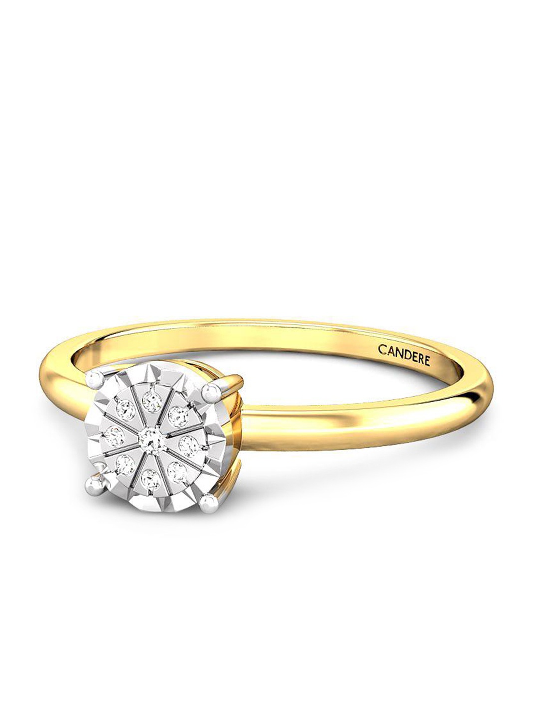 

CANDERE A KALYAN JEWELLERS COMPANY Diamond-Studded 14KT Gold Ring - 1.32 gm, Yellow