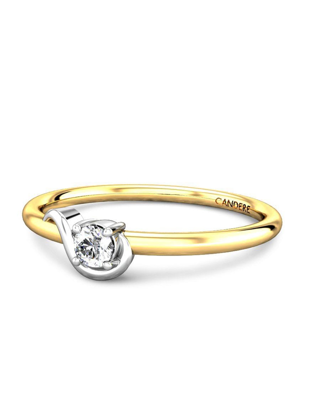 

CANDERE A KALYAN JEWELLERS COMPANY 18KT Gold Diamond Finger Ring-1.39gm