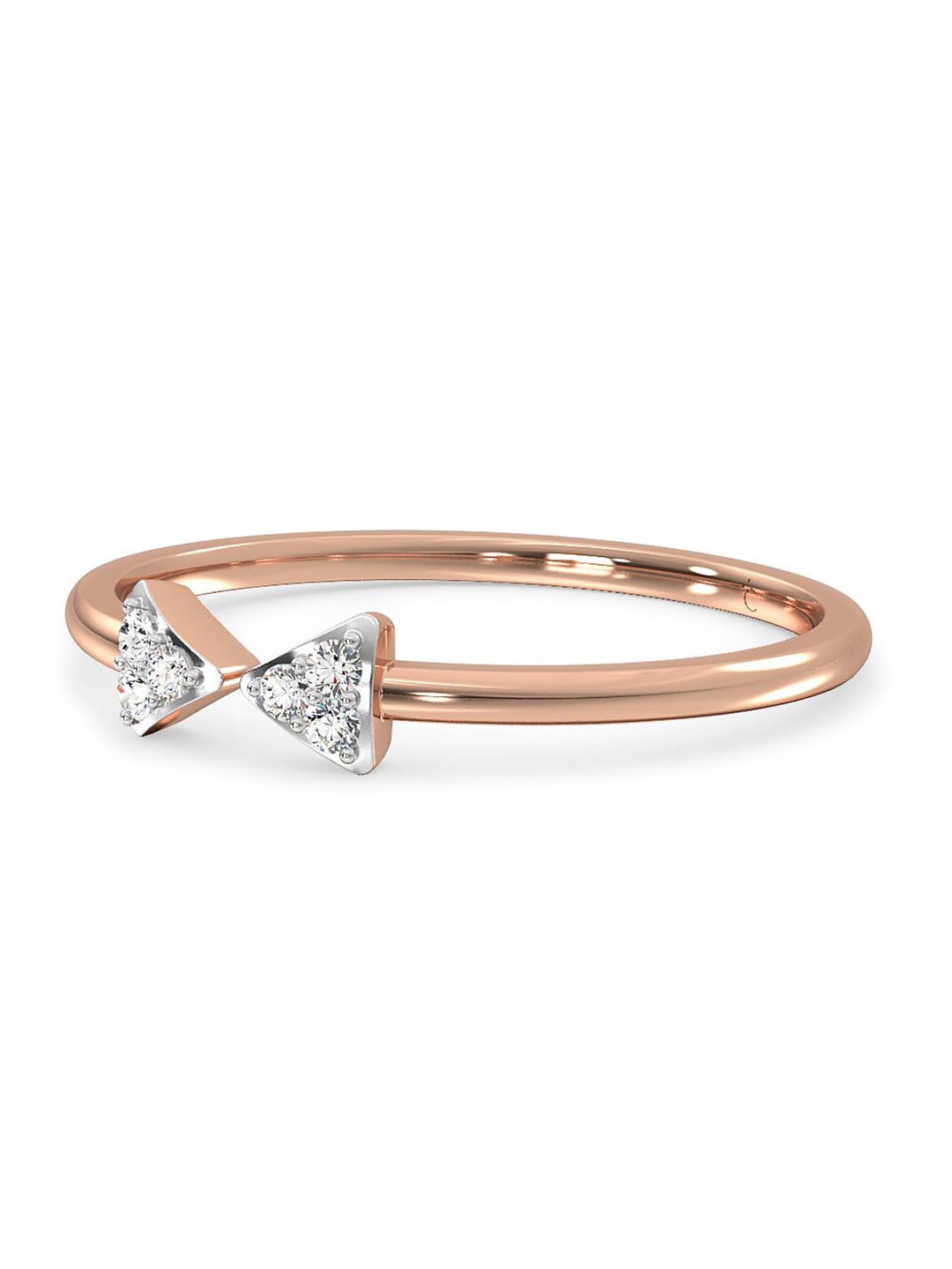 

CANDERE A KALYAN JEWELLERS COMPANY Diamond-Studded 14KT Rose Gold Ring - 1 g
