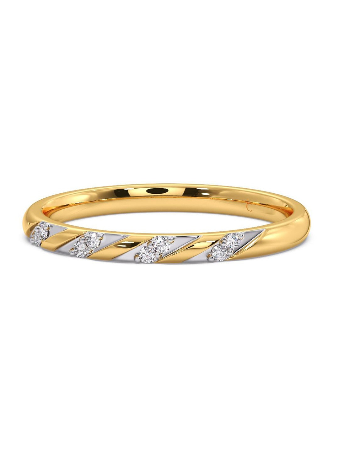 

CANDERE A KALYAN JEWELLERS COMPANY Diamond-Studded 14KT Gold Ring - 1.44 gm