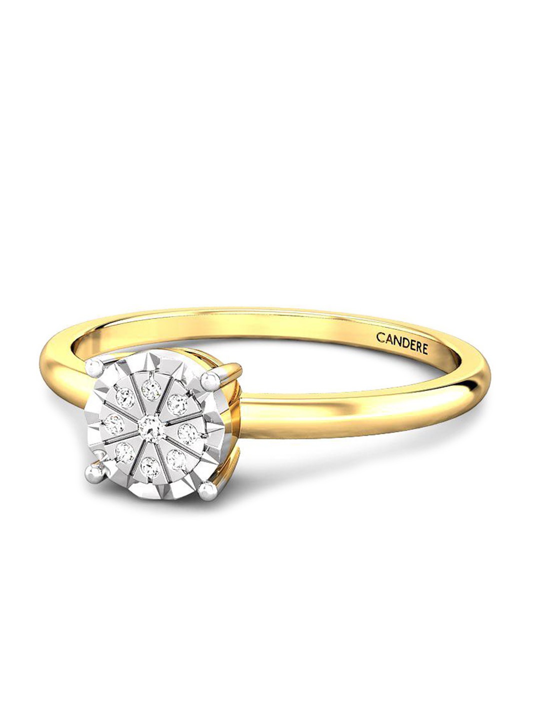 

CANDERE A KALYAN JEWELLERS COMPANY 14KT Gold Diamond Finger Ring-1.62 g