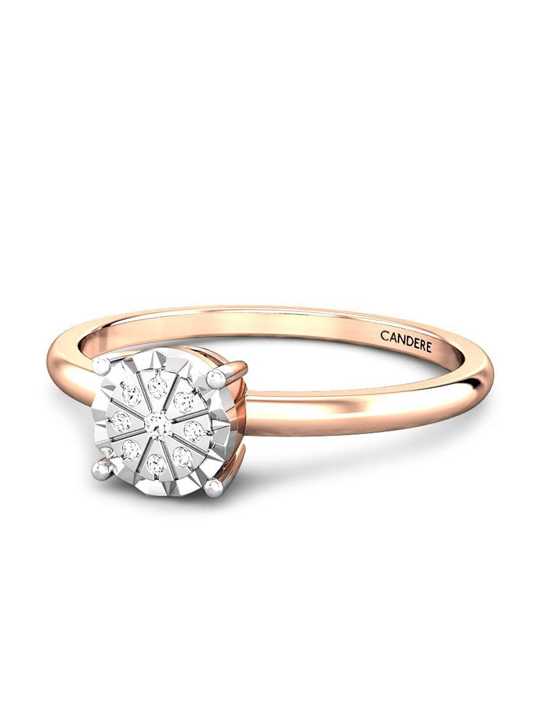 

CANDERE A KALYAN JEWELLERS COMPANY Diamond-Studded 14KT Rose Gold Ring - 1.51 g